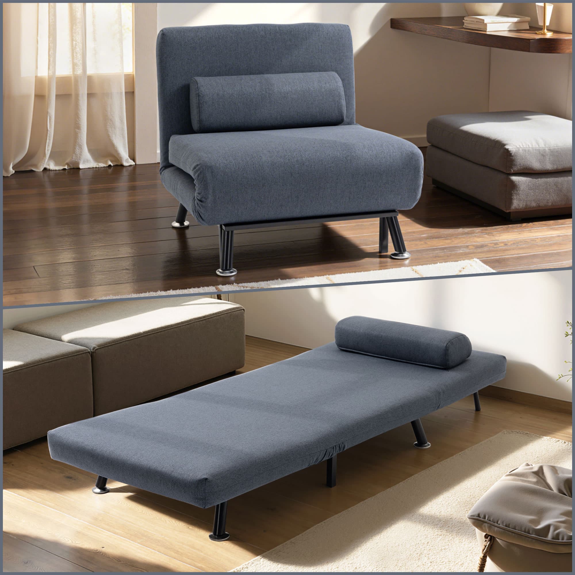 Transform Your Space with this 3-in-1 Convertible Chair Bed - image 3