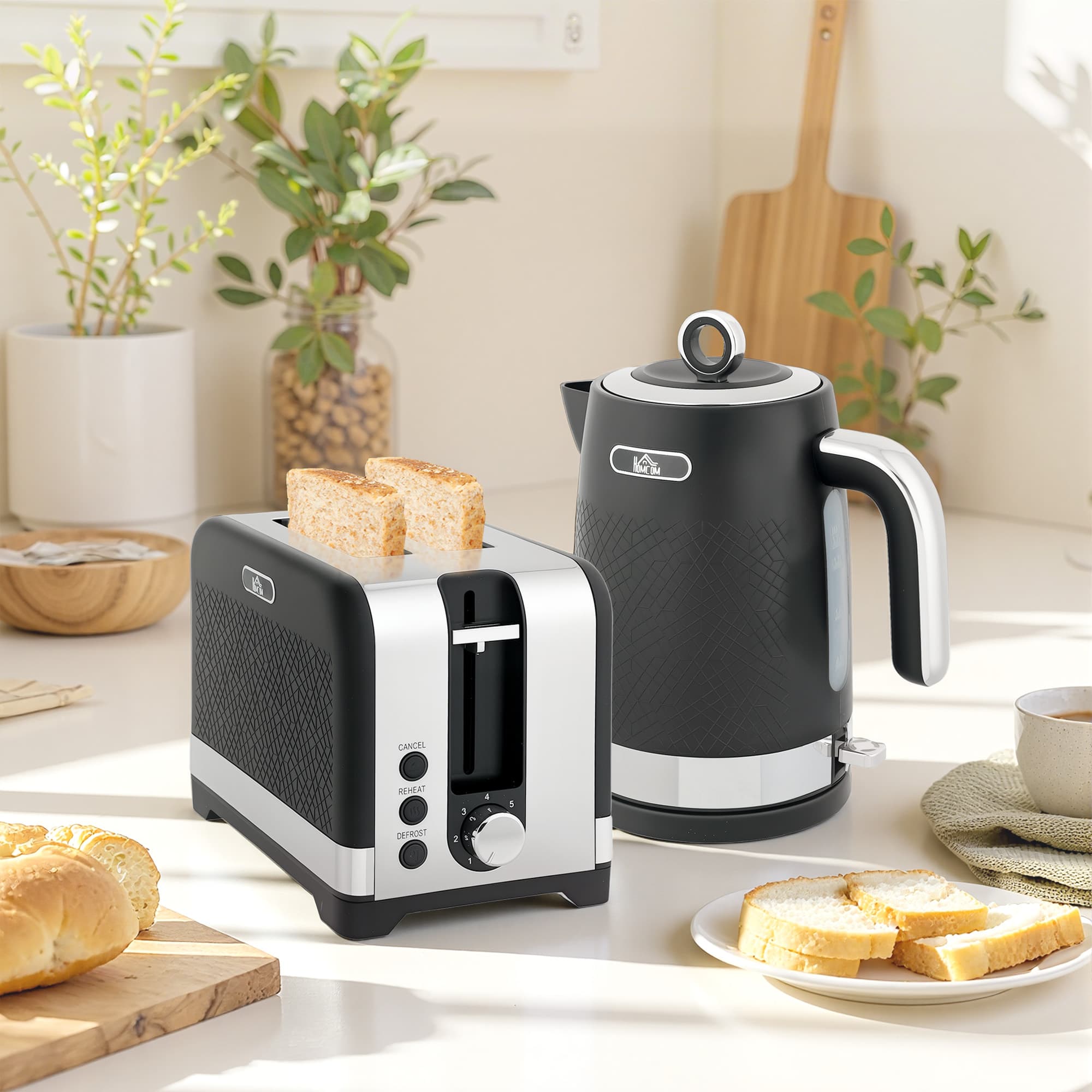 Matching Black Kettle and Toaster Set for the Kitchen - image 9