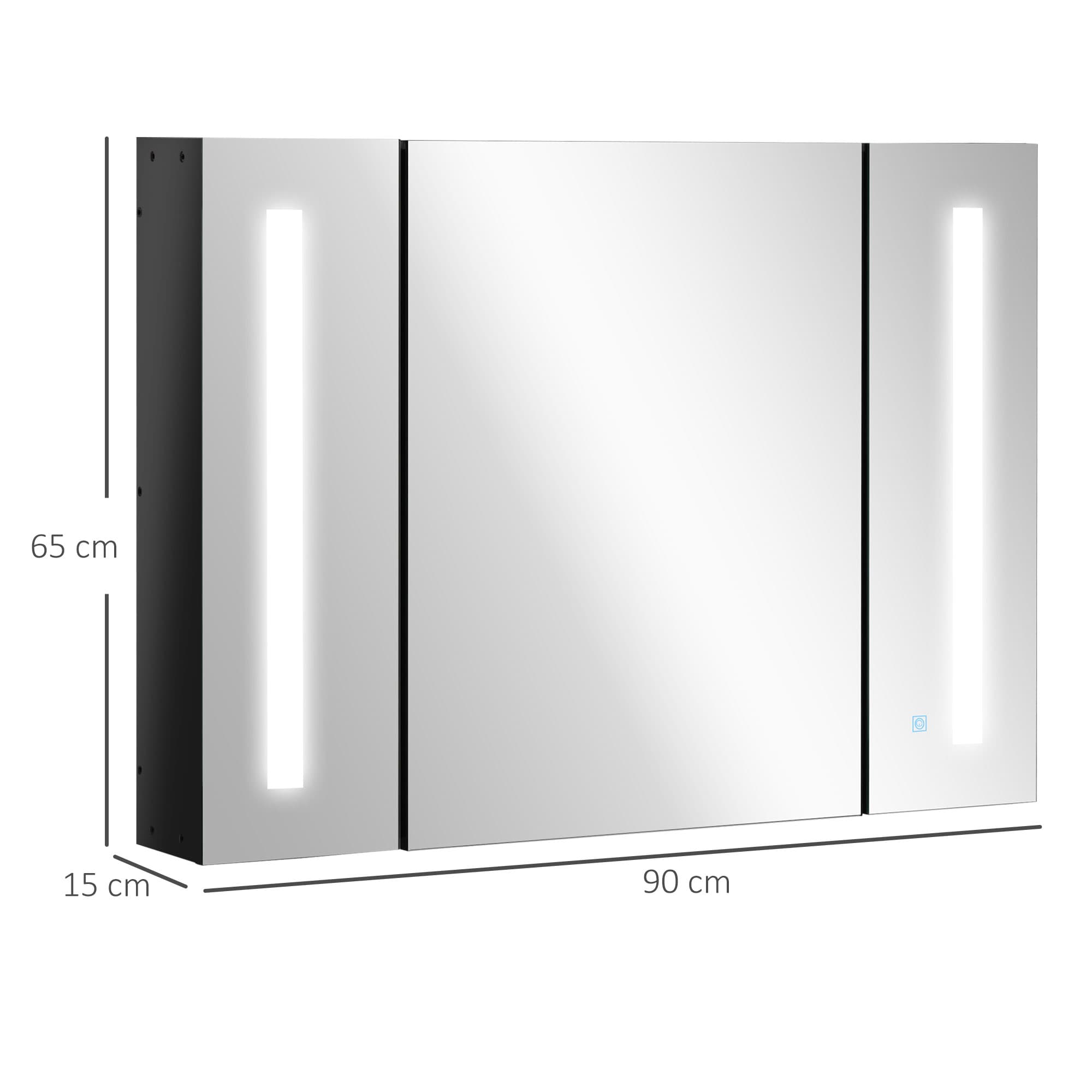 Illuminate Your Mornings with this Black LED Mirror Cabinet - image 4