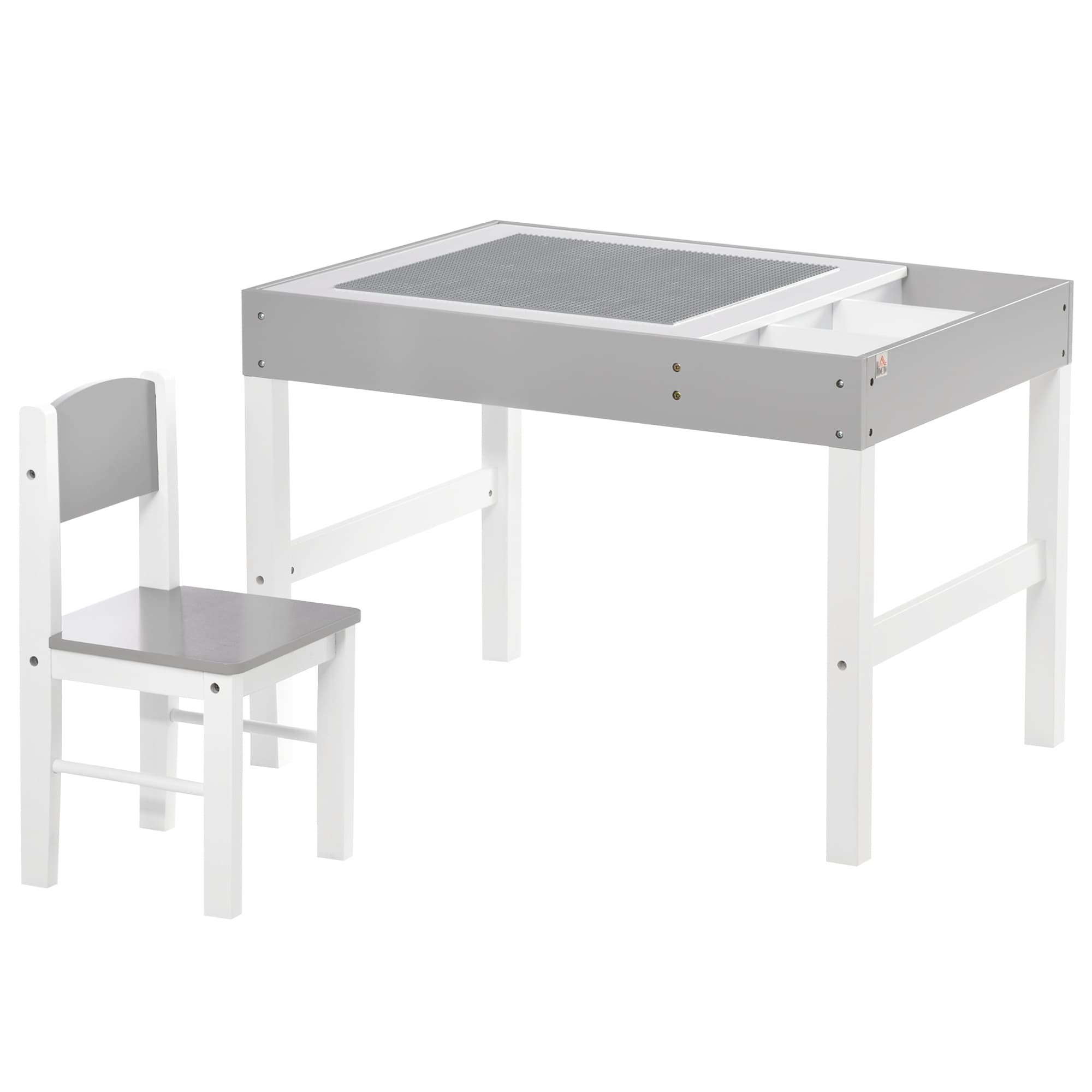 Transform Playtime with this Grey Kids Table and Chair Set - Grey