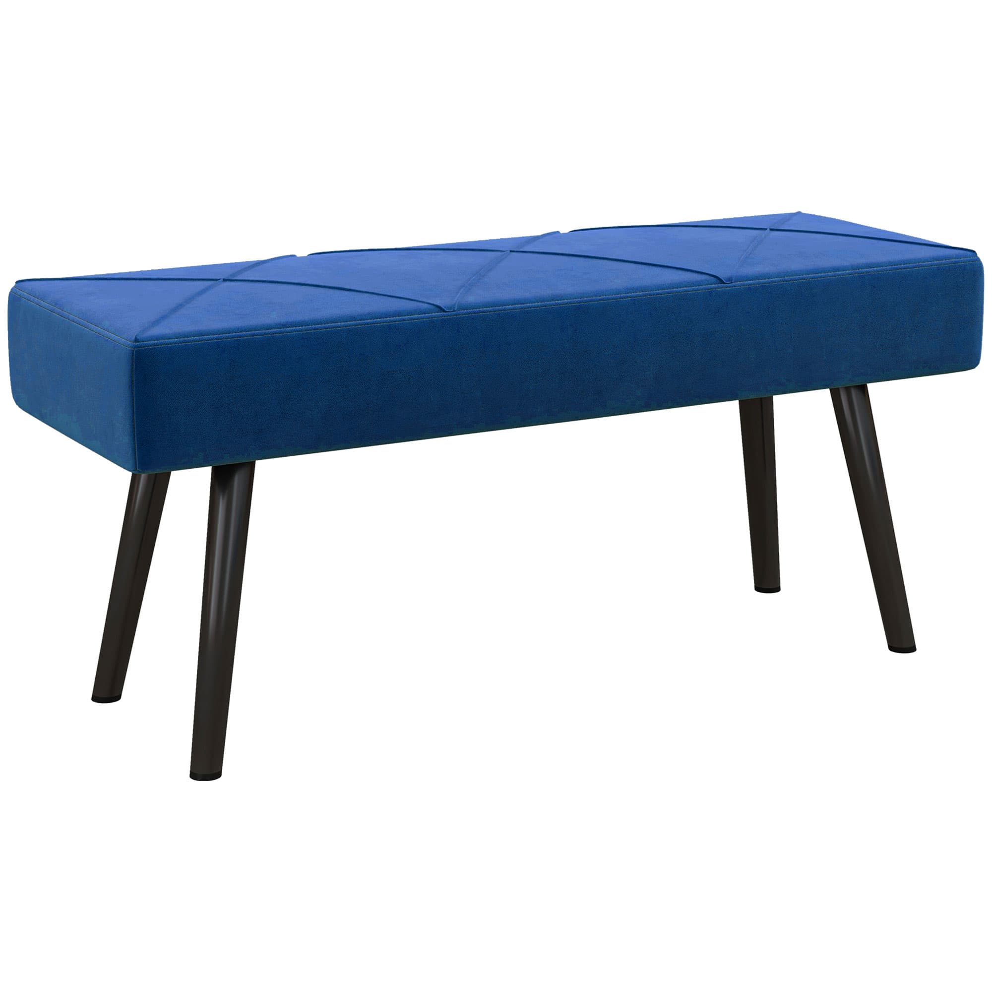 Luxurious Blue Velvet Hallway & End of Bed Bench - Blue
