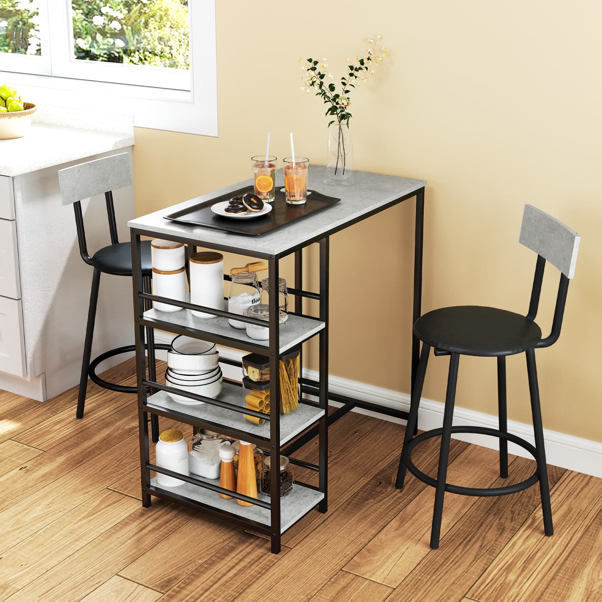 Maximise Your Space with this Compact 3-Piece Dining Set - image 4