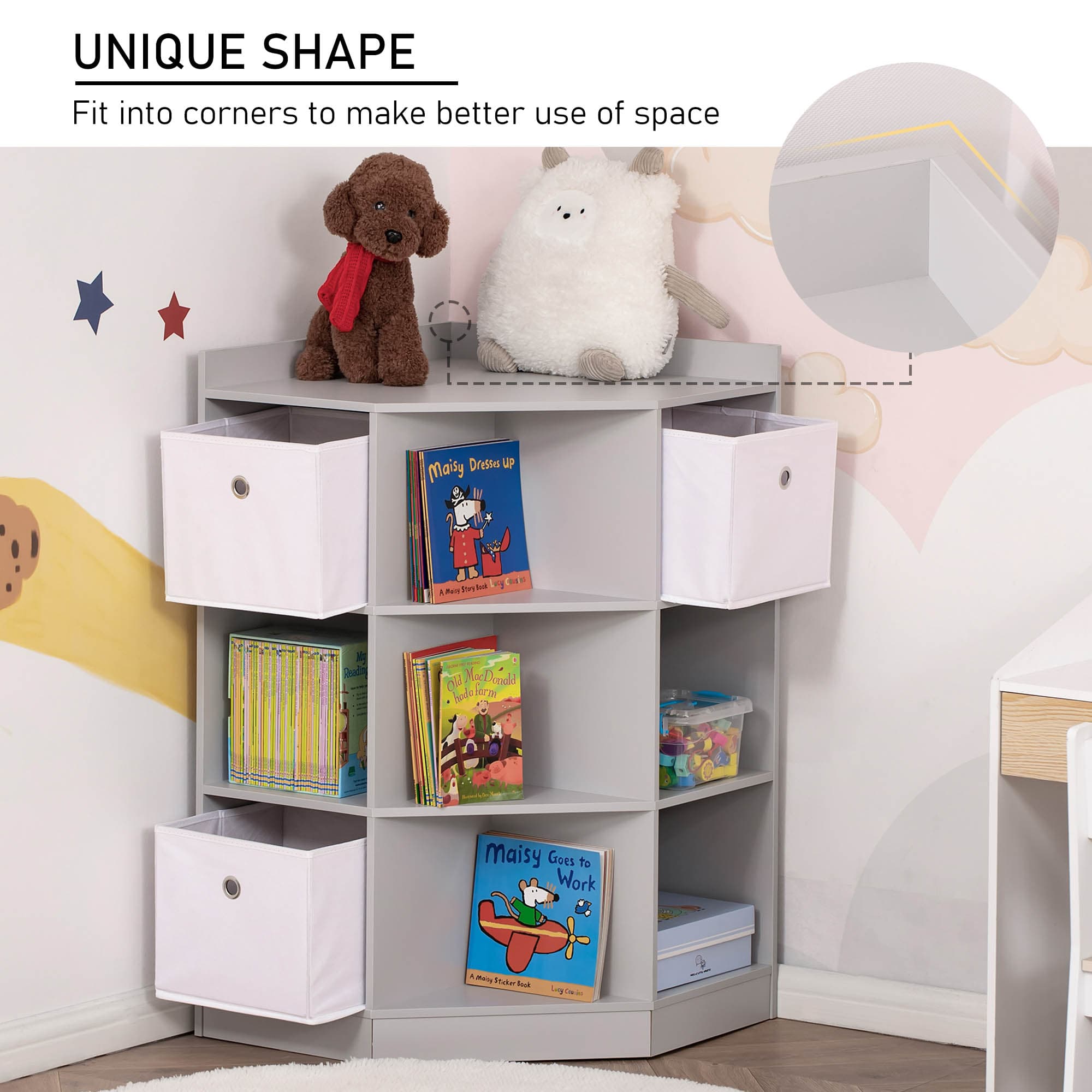 Transform Their Space with this Grey Corner Toy Organiser - image 2
