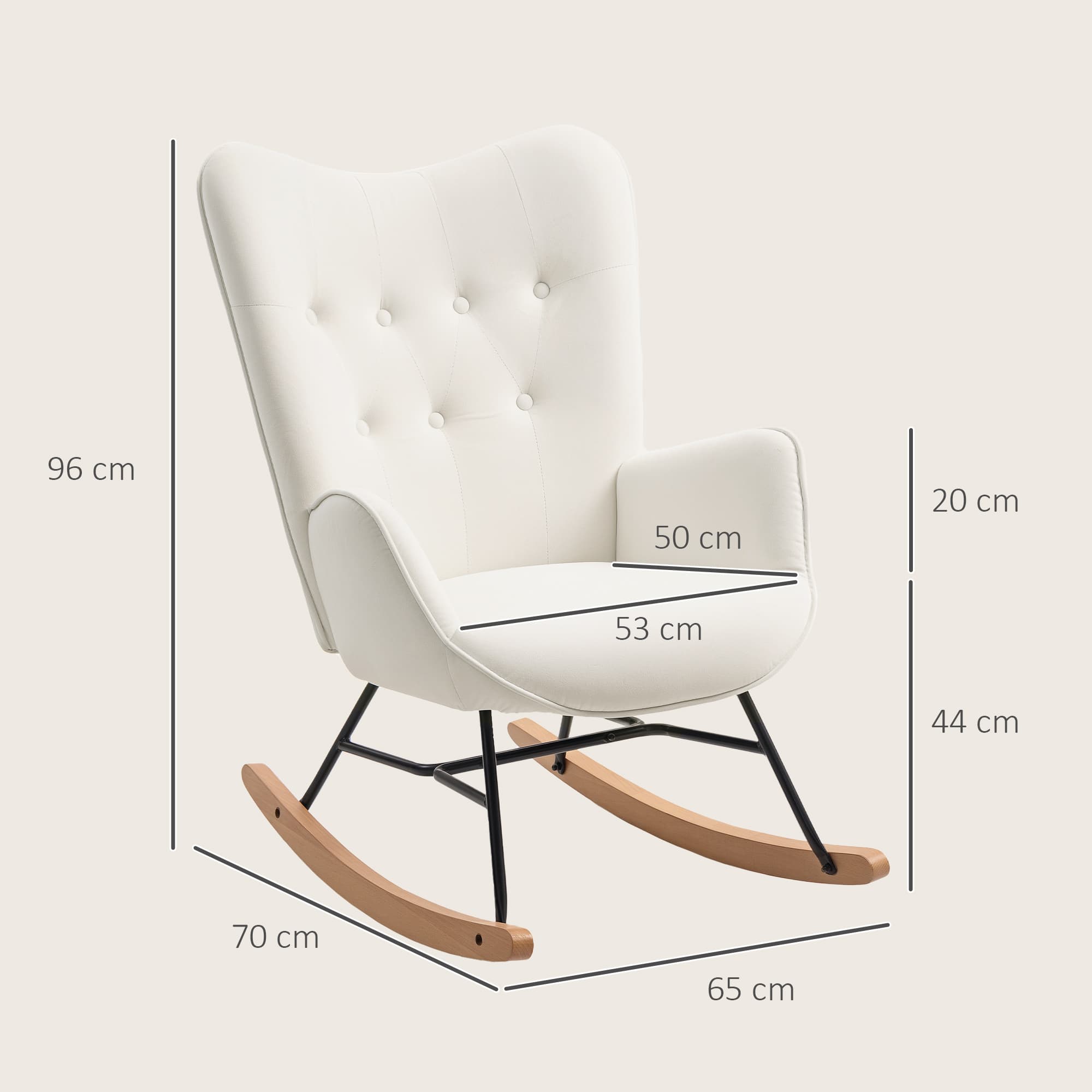 Transform Your Space With This Cream Velvet Rocking Chair - image 4