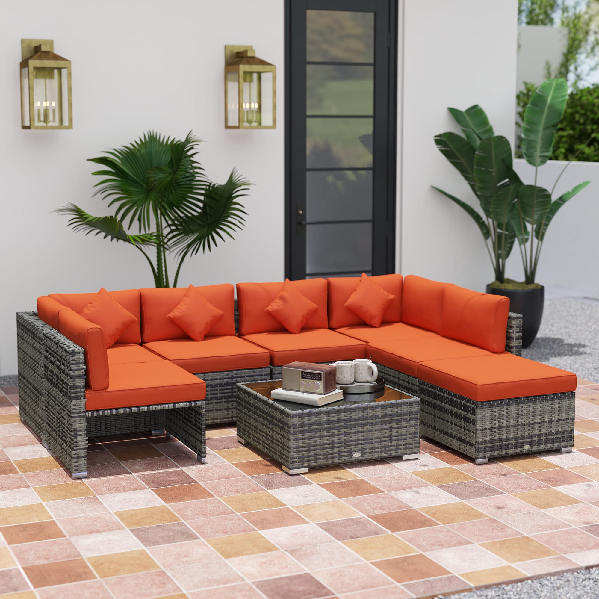 Transform Your Outdoors with this 8-Piece Rattan Sofa Set - image 2