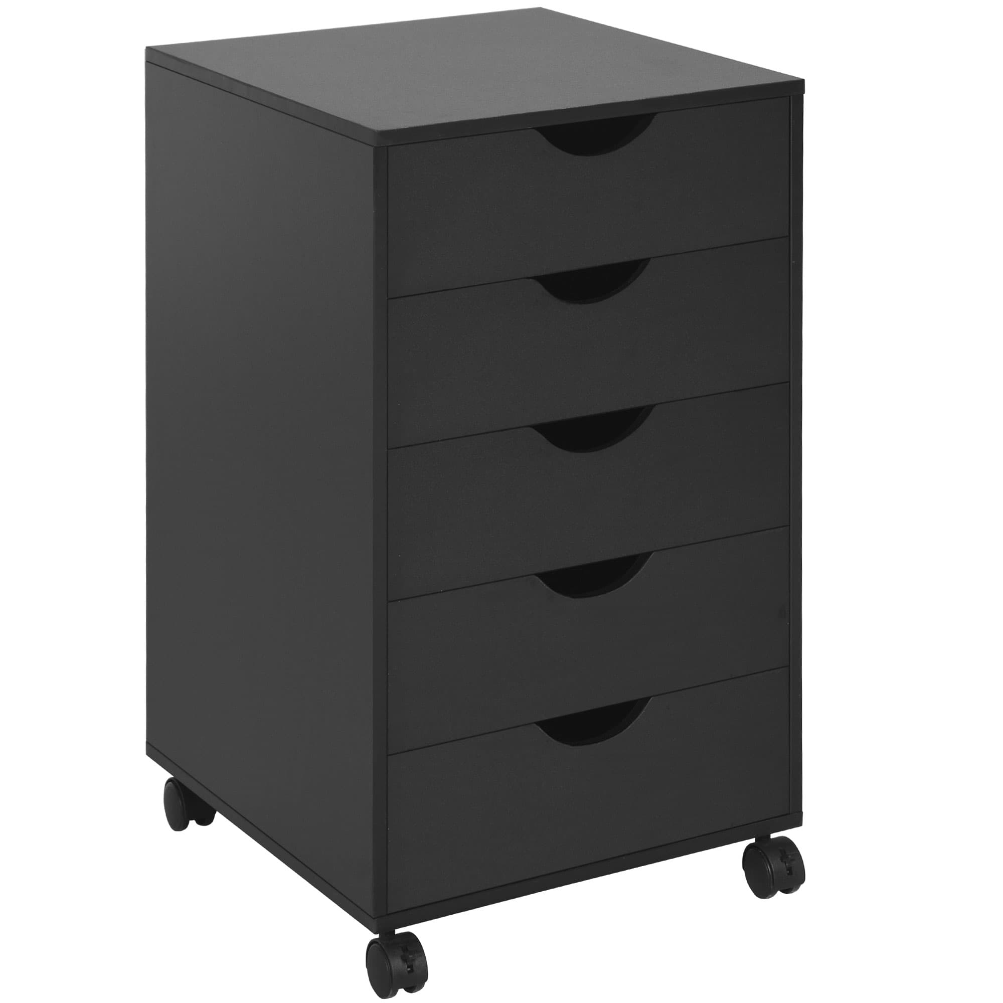 Effortless Office Organisation with this 5-Drawer Mobile Cabinet - Black