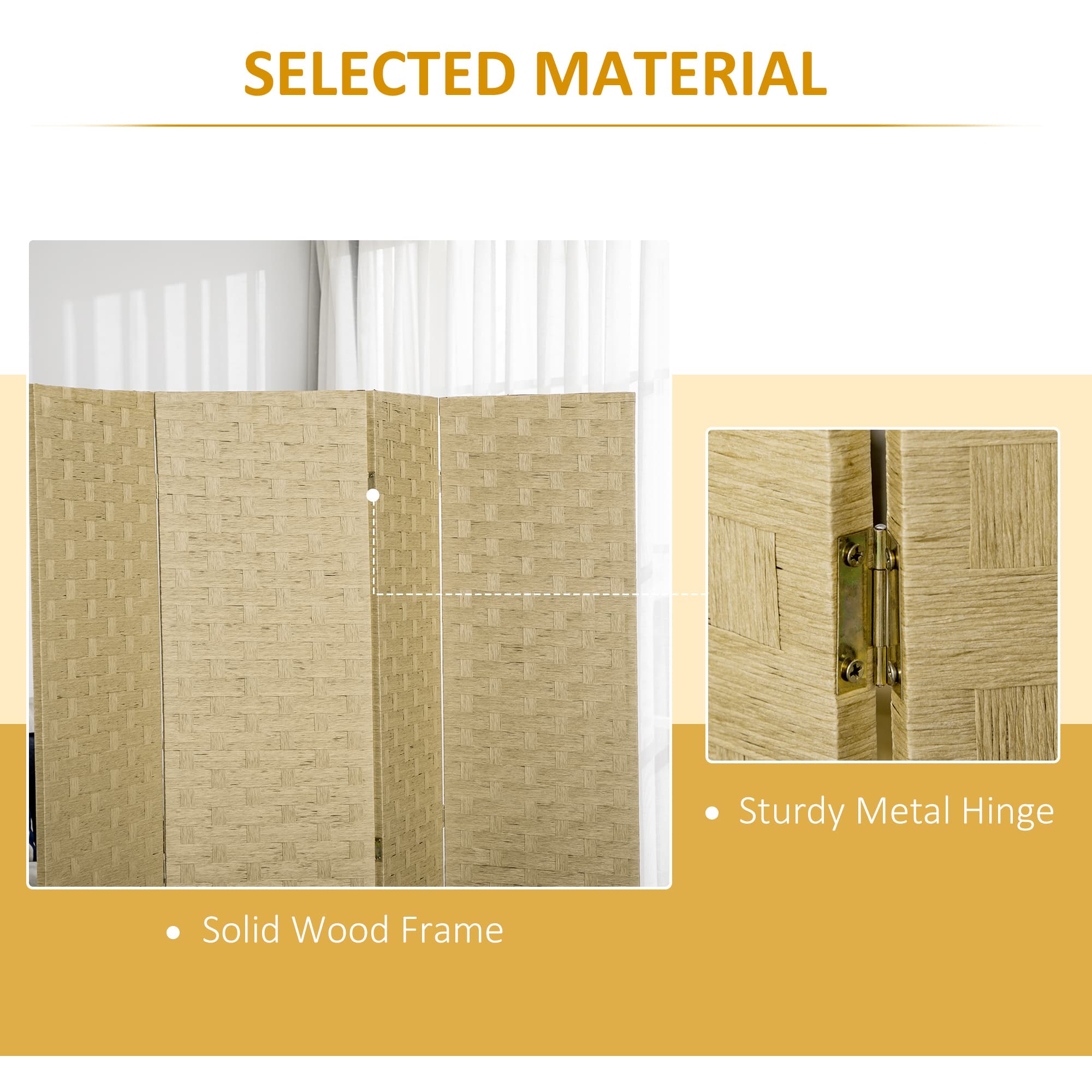 Create Instant Privacy with this 4-Panel Wicker Room Divider - image 2
