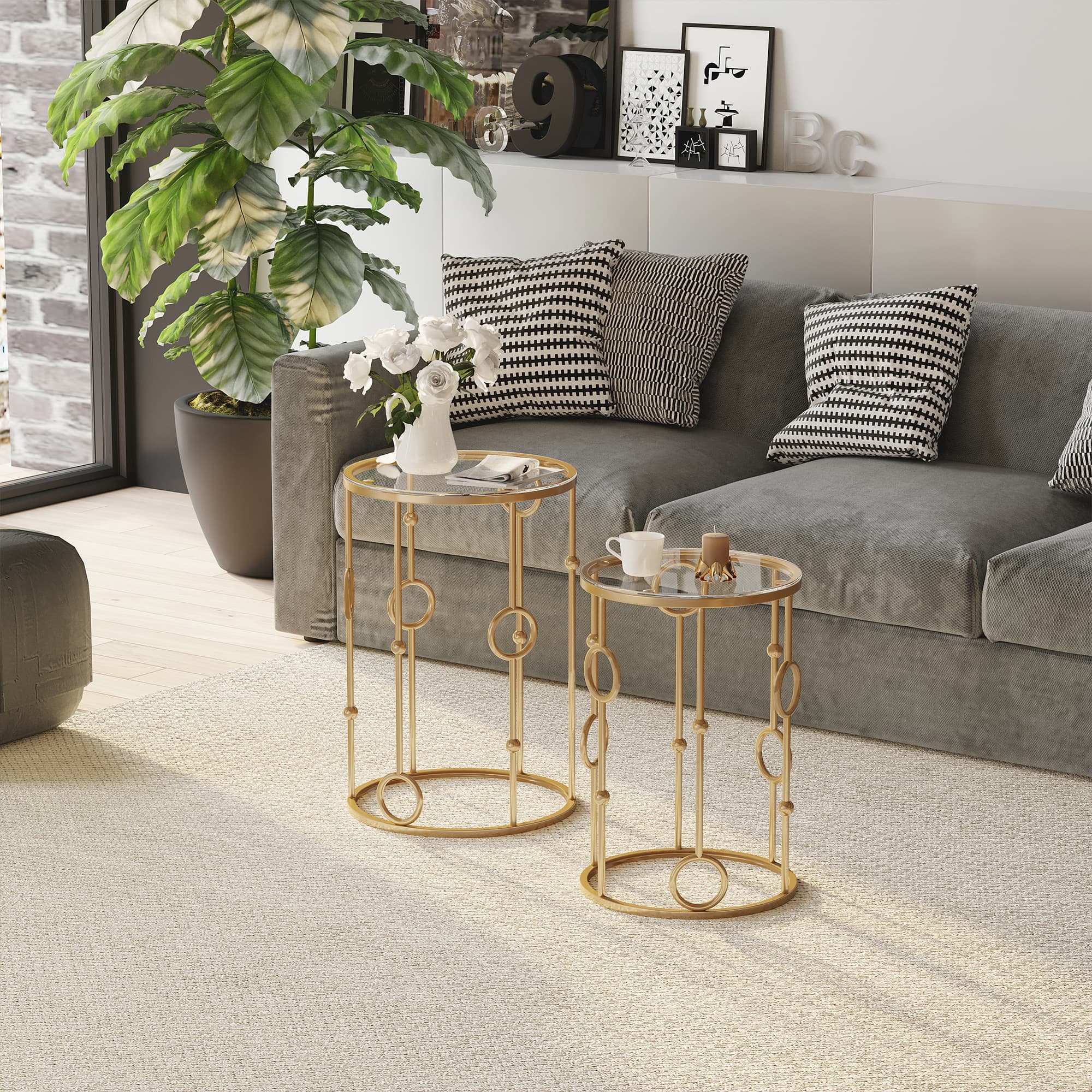 Transform Your Lounge with Gold Nesting Coffee Tables - image 2