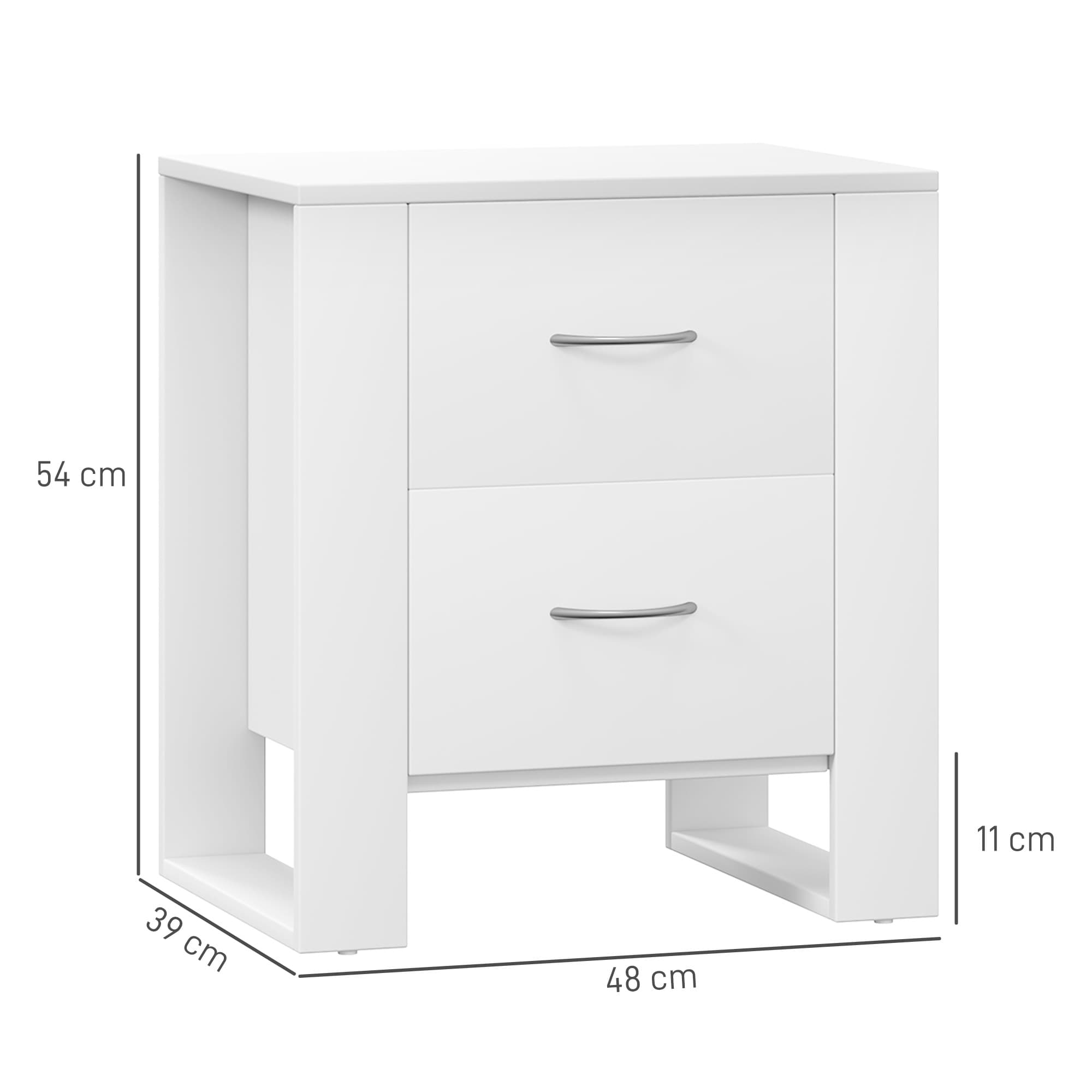 Transform Your Bedroom with this Modern White Bedside Table Set - image 2