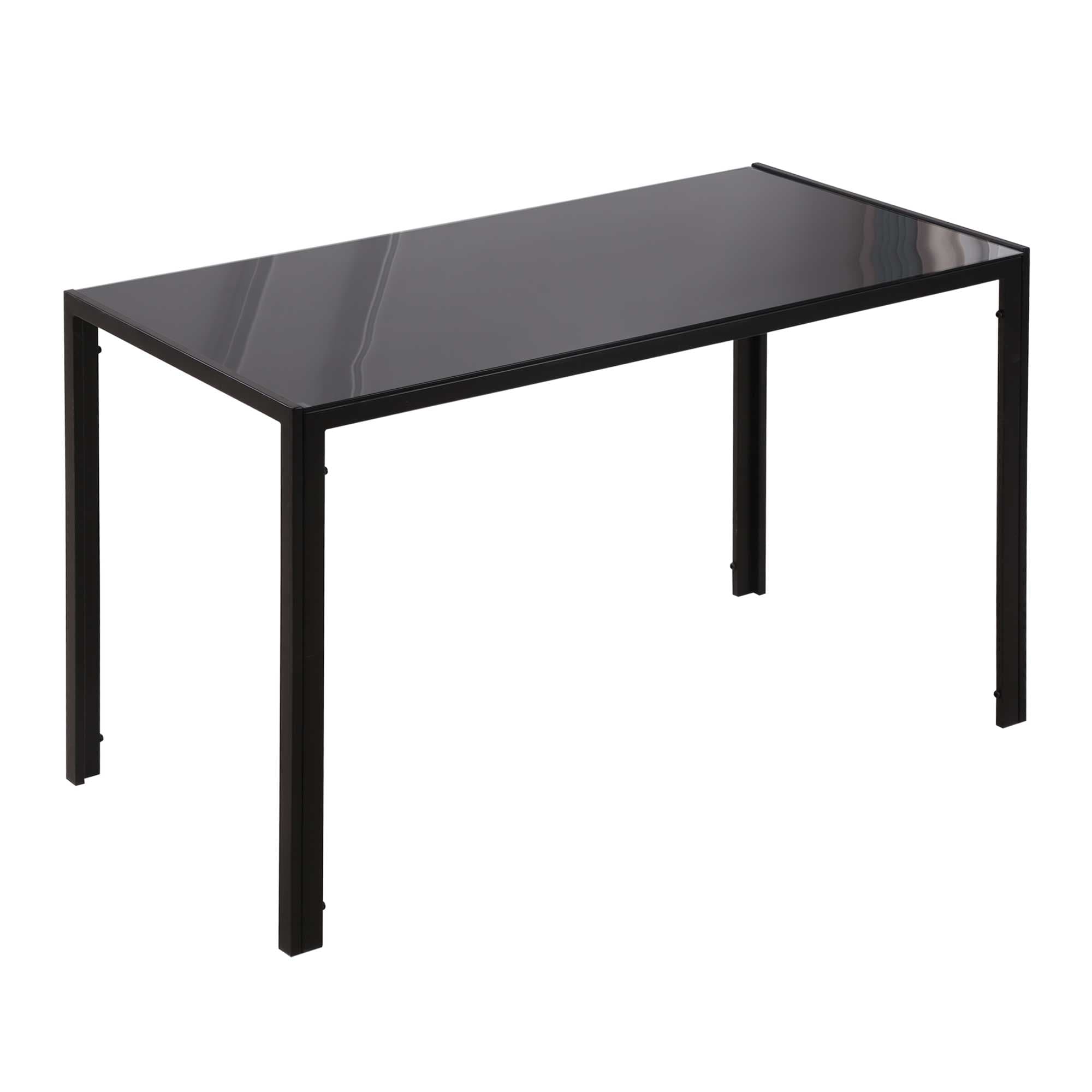 Transform Your Dining Space with this 4 Seater Glass Table - Black