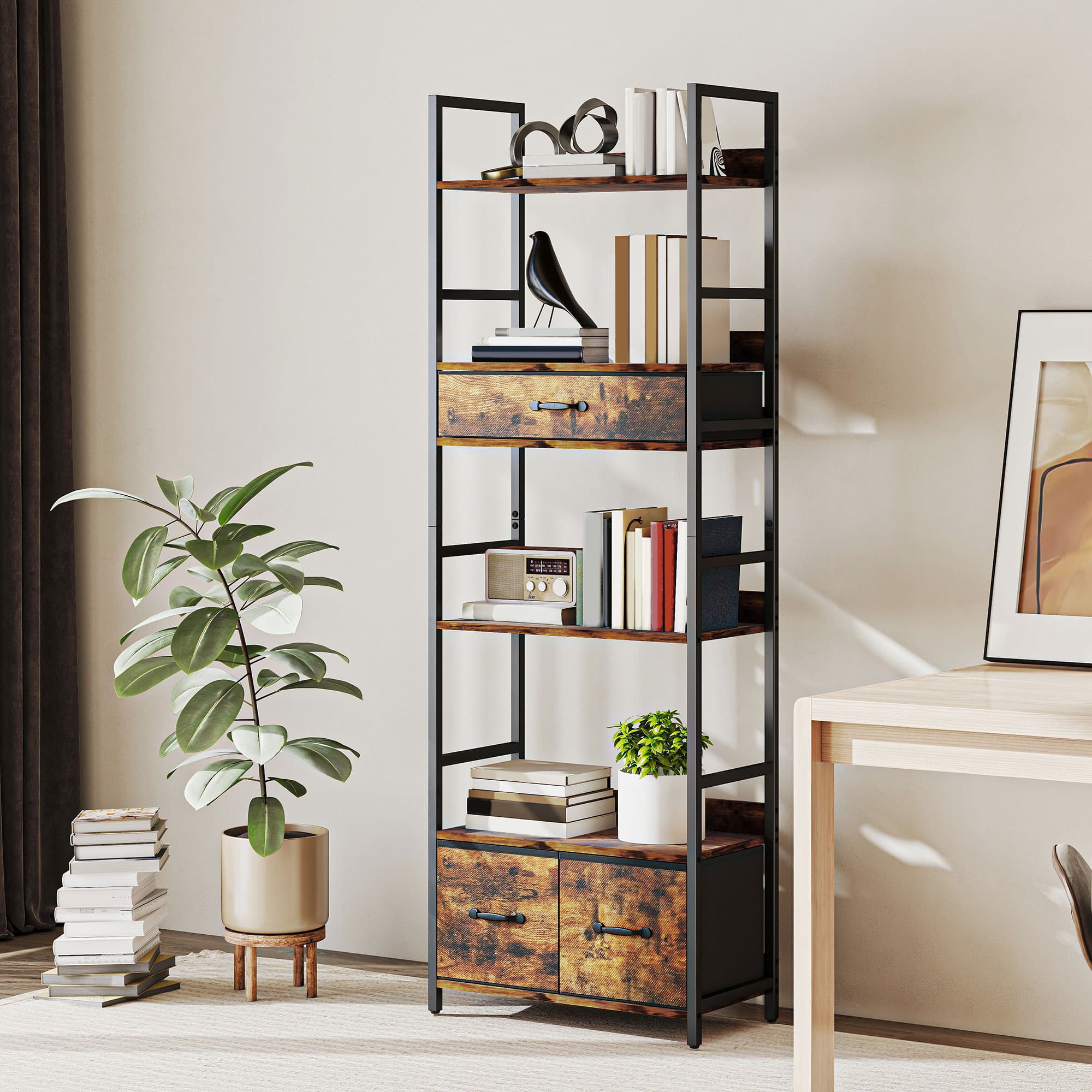 Transform Your Space With This Industrial Tall Bookcase - image 4