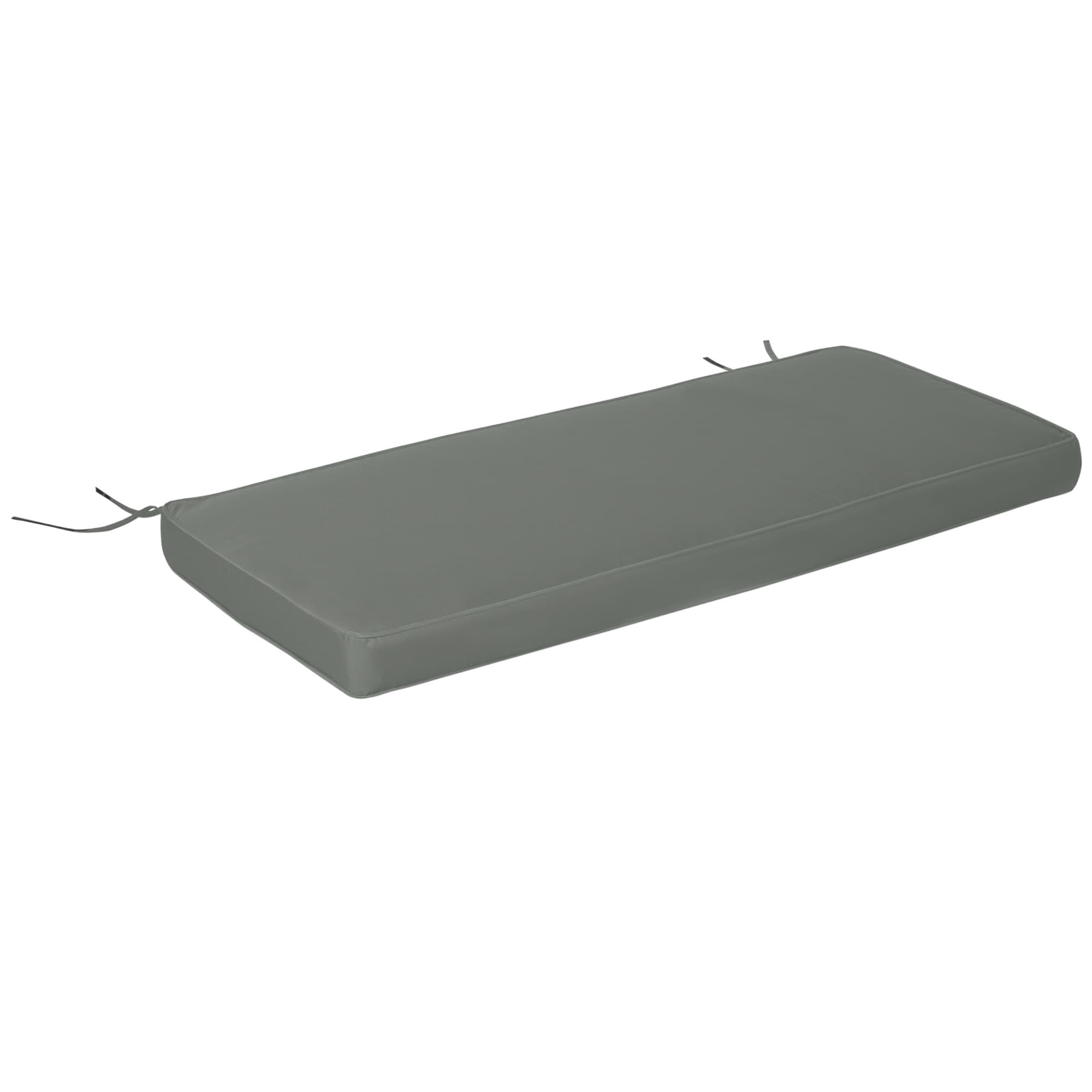 Grey 120cm 2 Seater Garden Bench Cushion - Grey