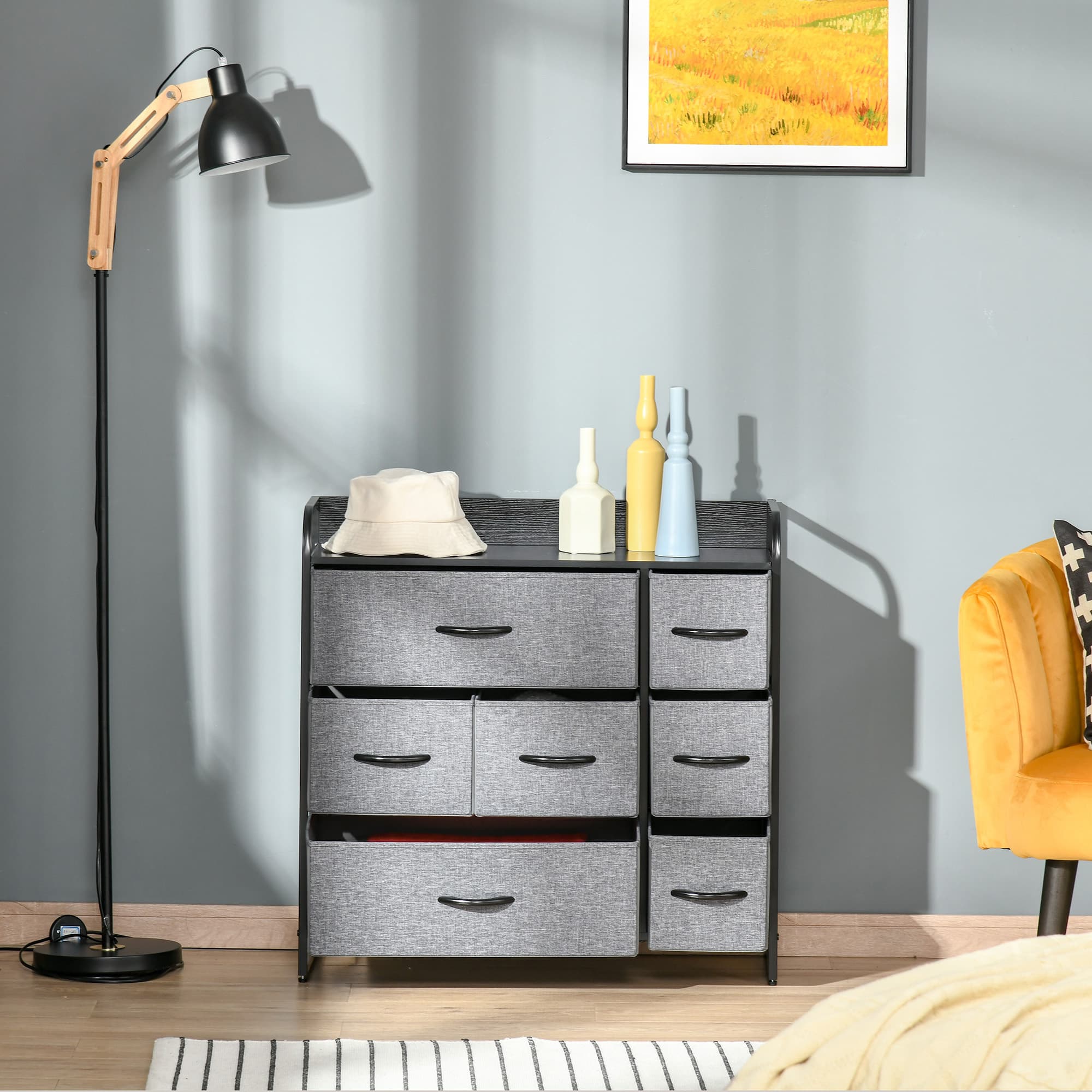 Effortless Organisation: 7-Drawer Grey Fabric Chest - image 1