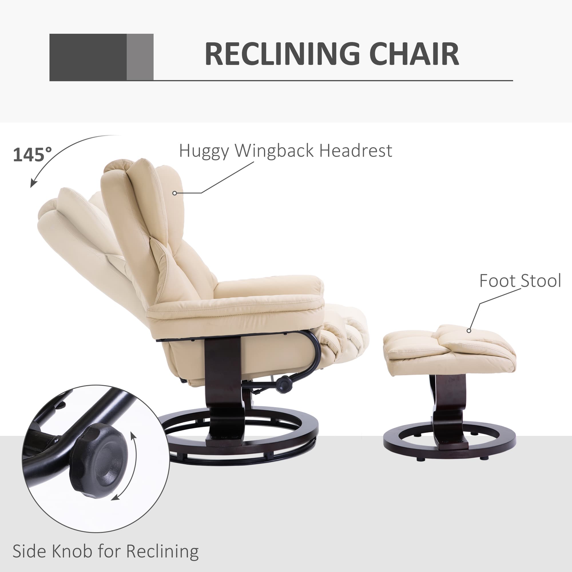 Transform Your Relaxation with this Cream Swivel Recliner - image 4