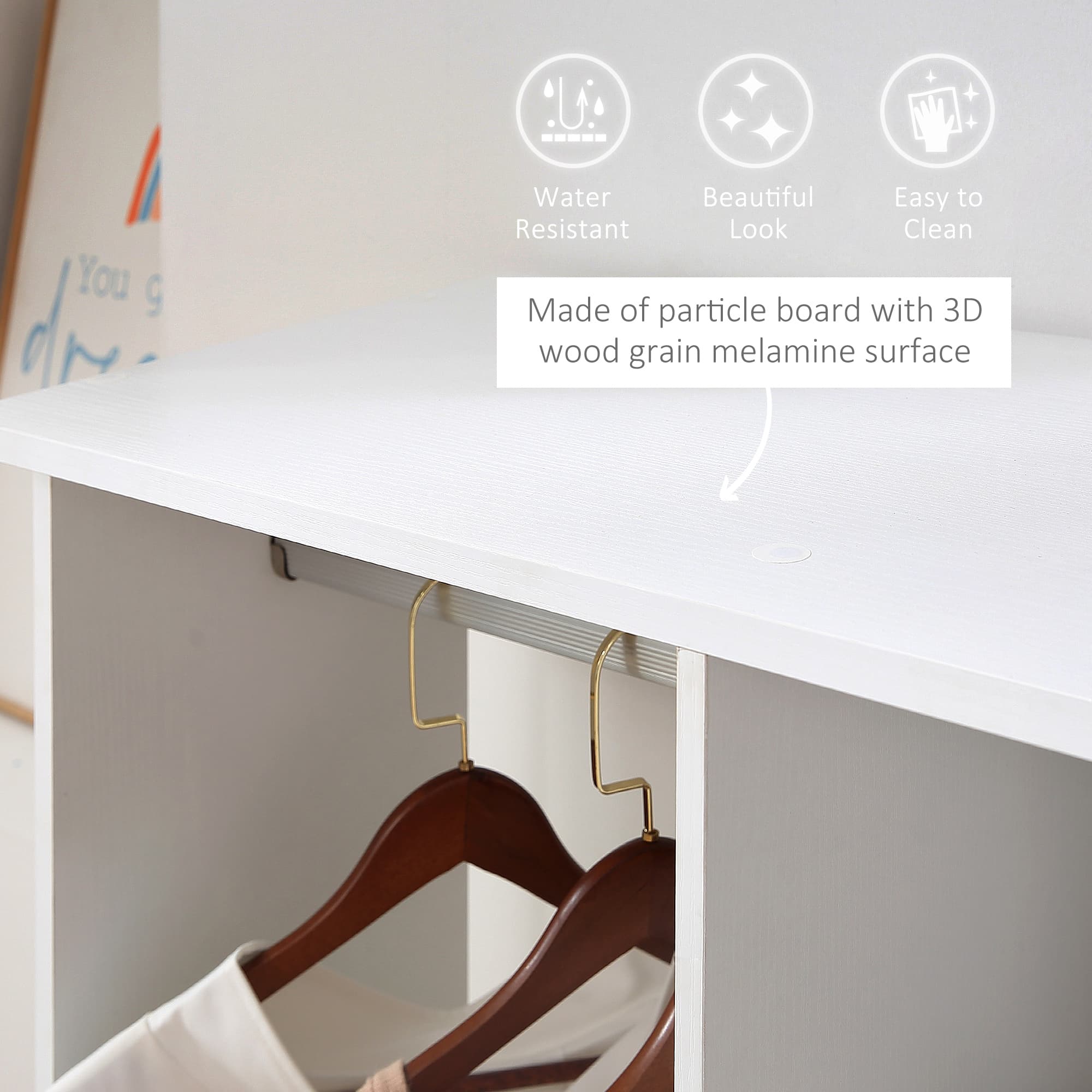 Transform Your Space with this White Mobile Open Wardrobe - image 4