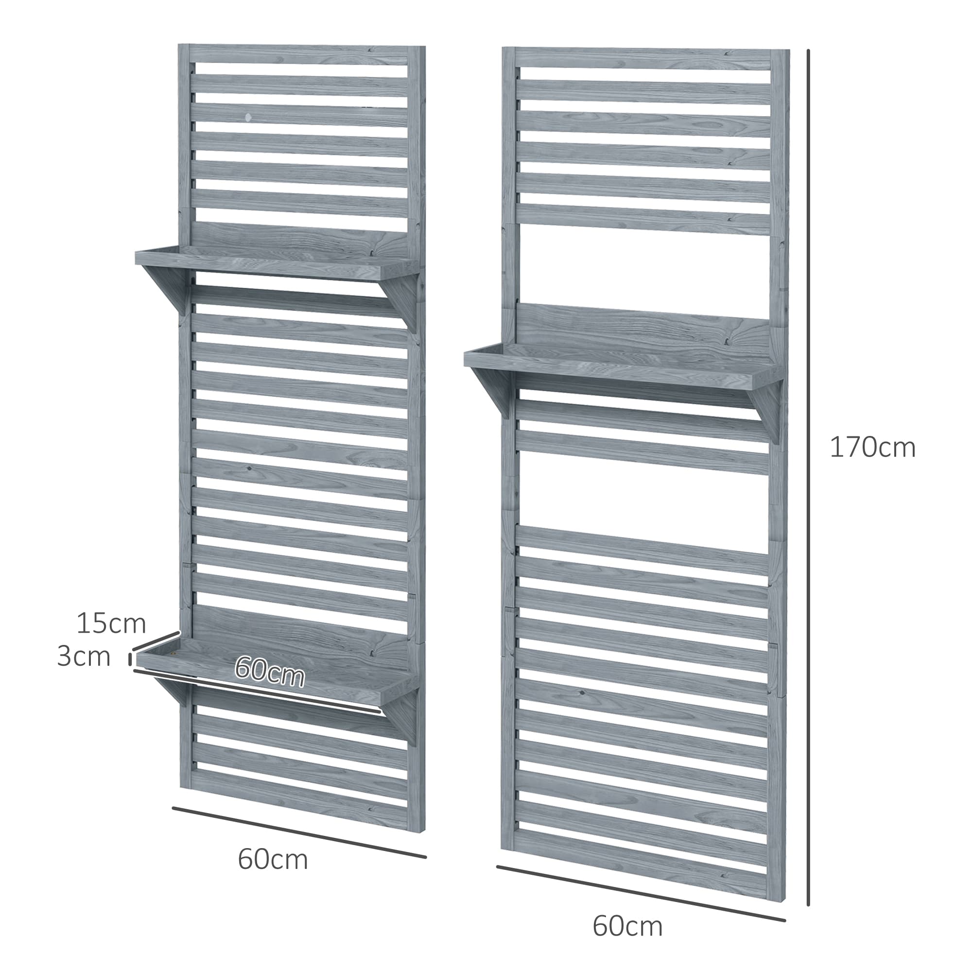 Transform Your Walls With This Grey Wooden Plant Stand Set - image 5