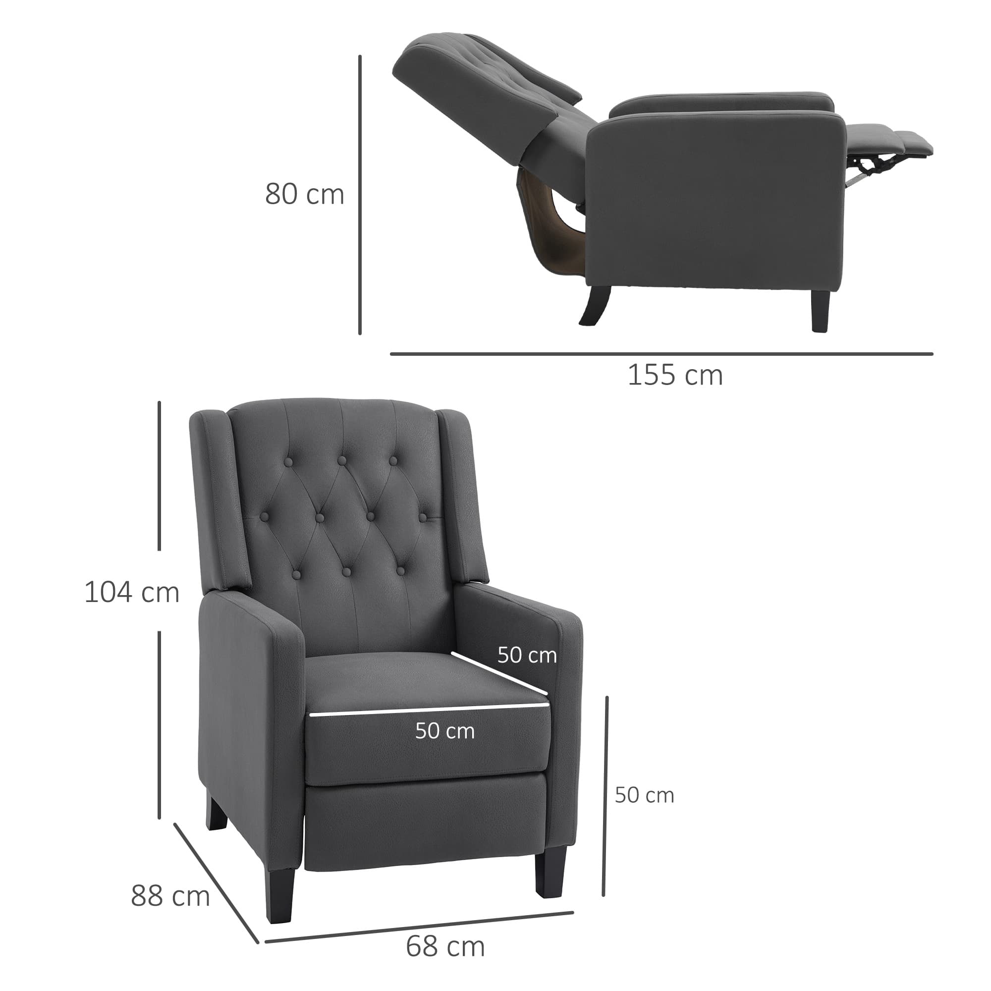 Transform Your Lounge with this Tufted Wingback Recliner - image 4