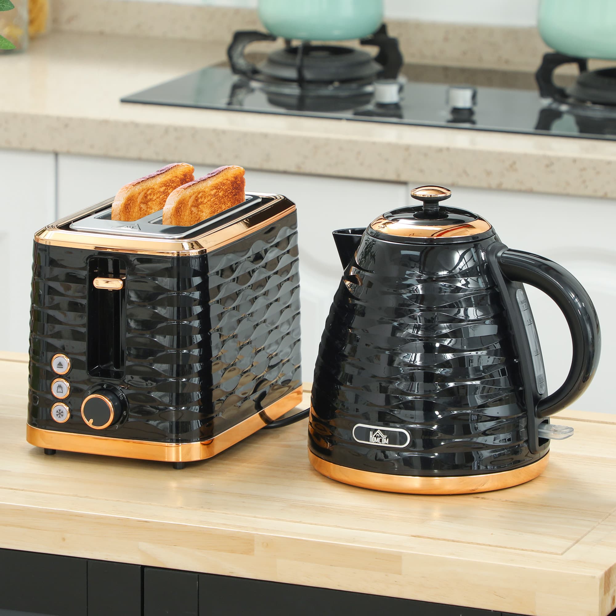 Transform Your Mornings with this Black Kettle & Toaster Set - image 5