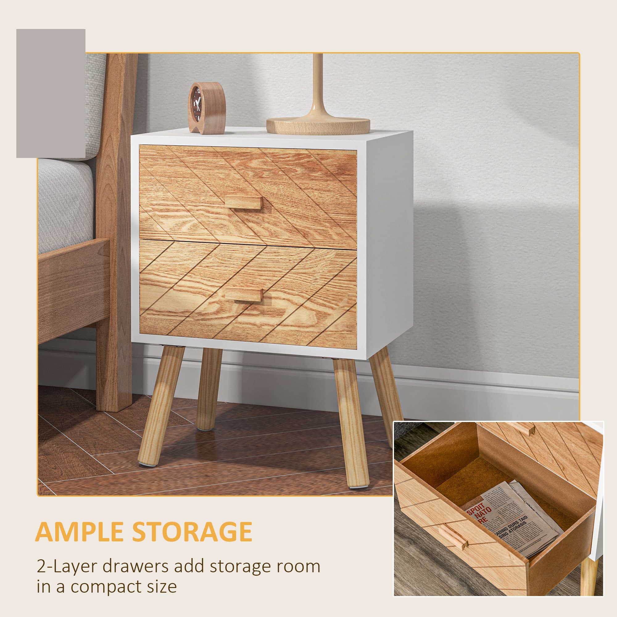 Transform Your Bedroom with this Modern Bedside Table Set - image 1