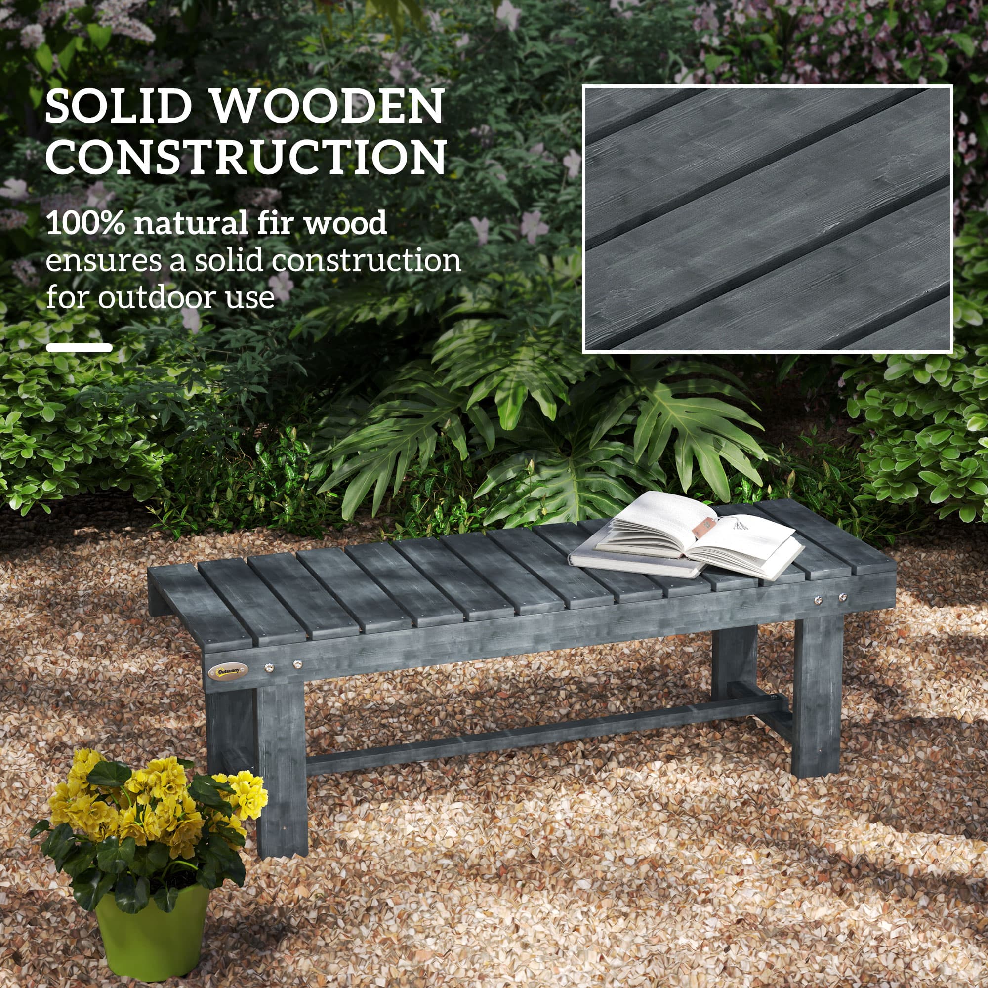 Transform Your Outdoor Space with this Grey Wooden Bench - image 5