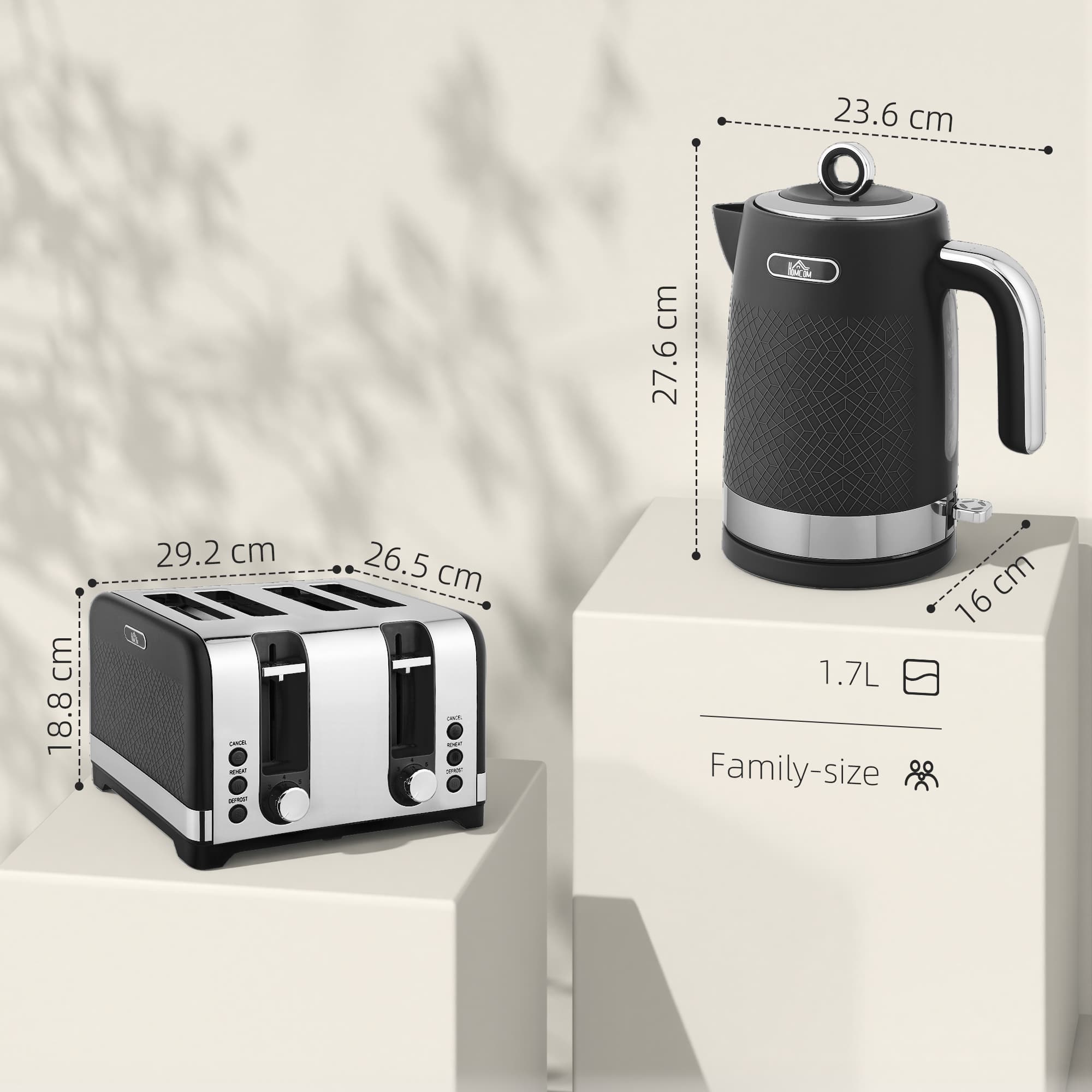 Transform Your Mornings: Matte Black Kettle & Toaster Set - image 4