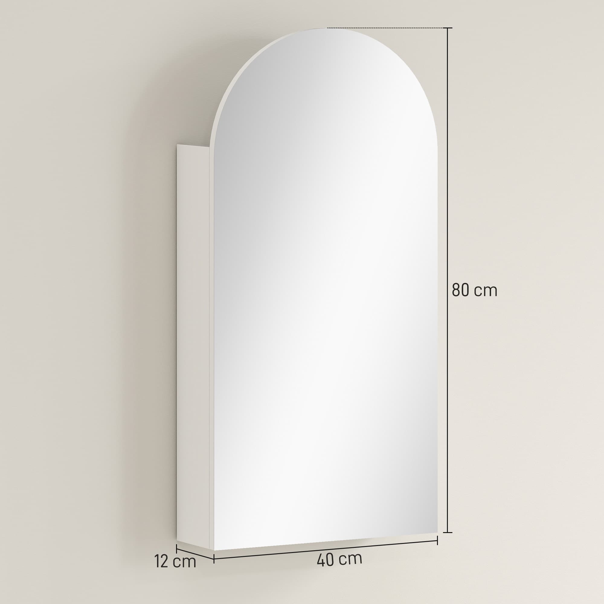 Maximise Space with this Elegant White Arched Mirror Cabinet - image 5