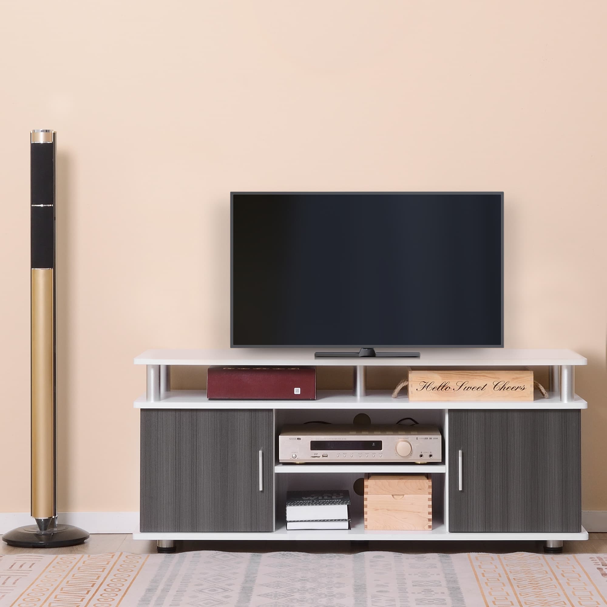 Transform Your Living Room with this Grey & White TV Unit - image 4