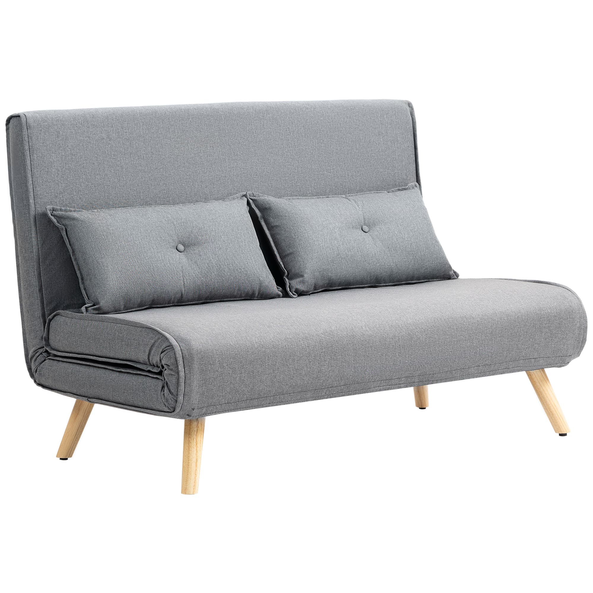 Transform Your Space with this Grey Linen-Look Sofa Bed - Grey