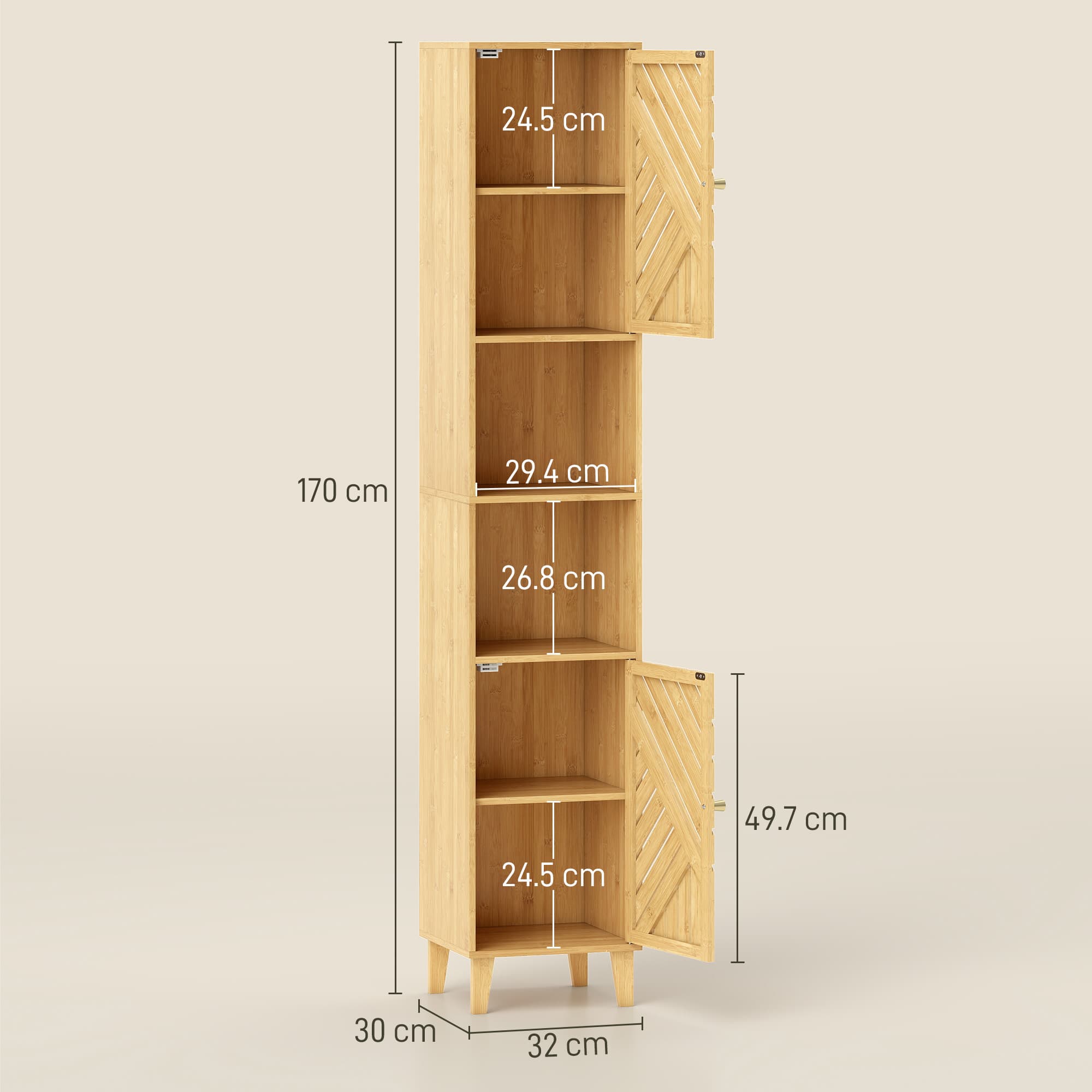 Transform Your Space with this Tall Bamboo Bathroom Cabinet - image 4