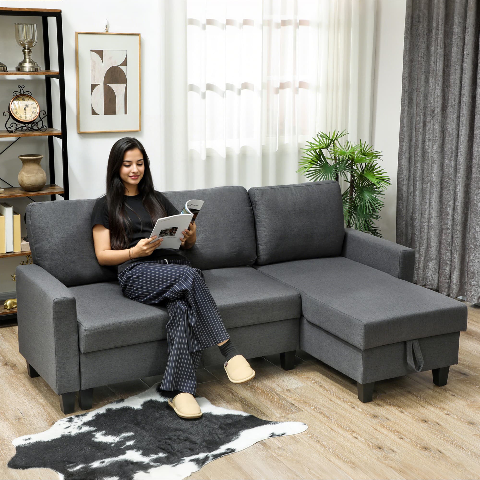 Transform Your Space with this 3-Seater Storage Sofa Bed - image 2