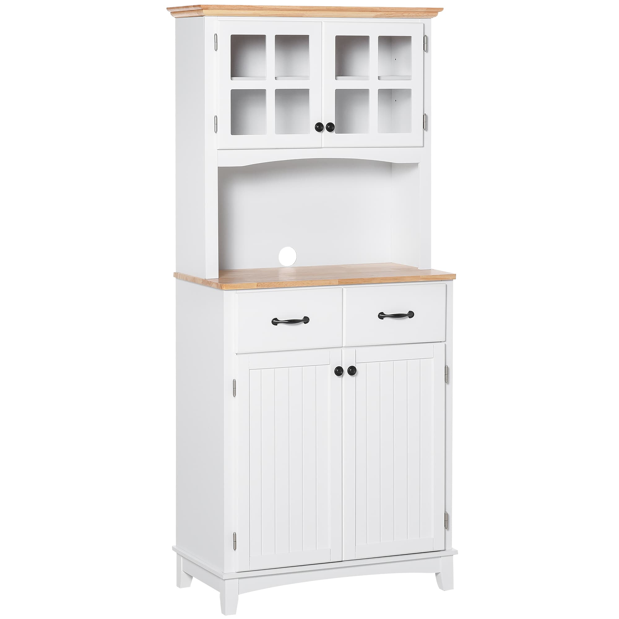 Effortless Kitchen Storage: White Freestanding Cupboard