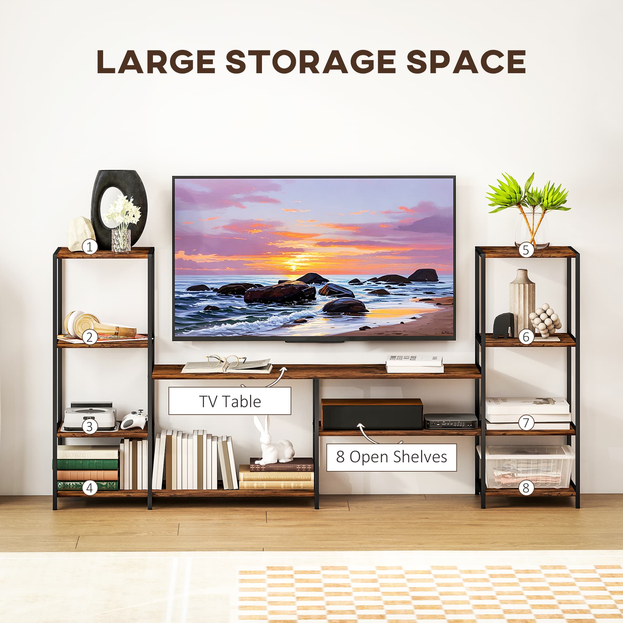 Transform Your Lounge with this Industrial 55-Inch TV Unit - image 1