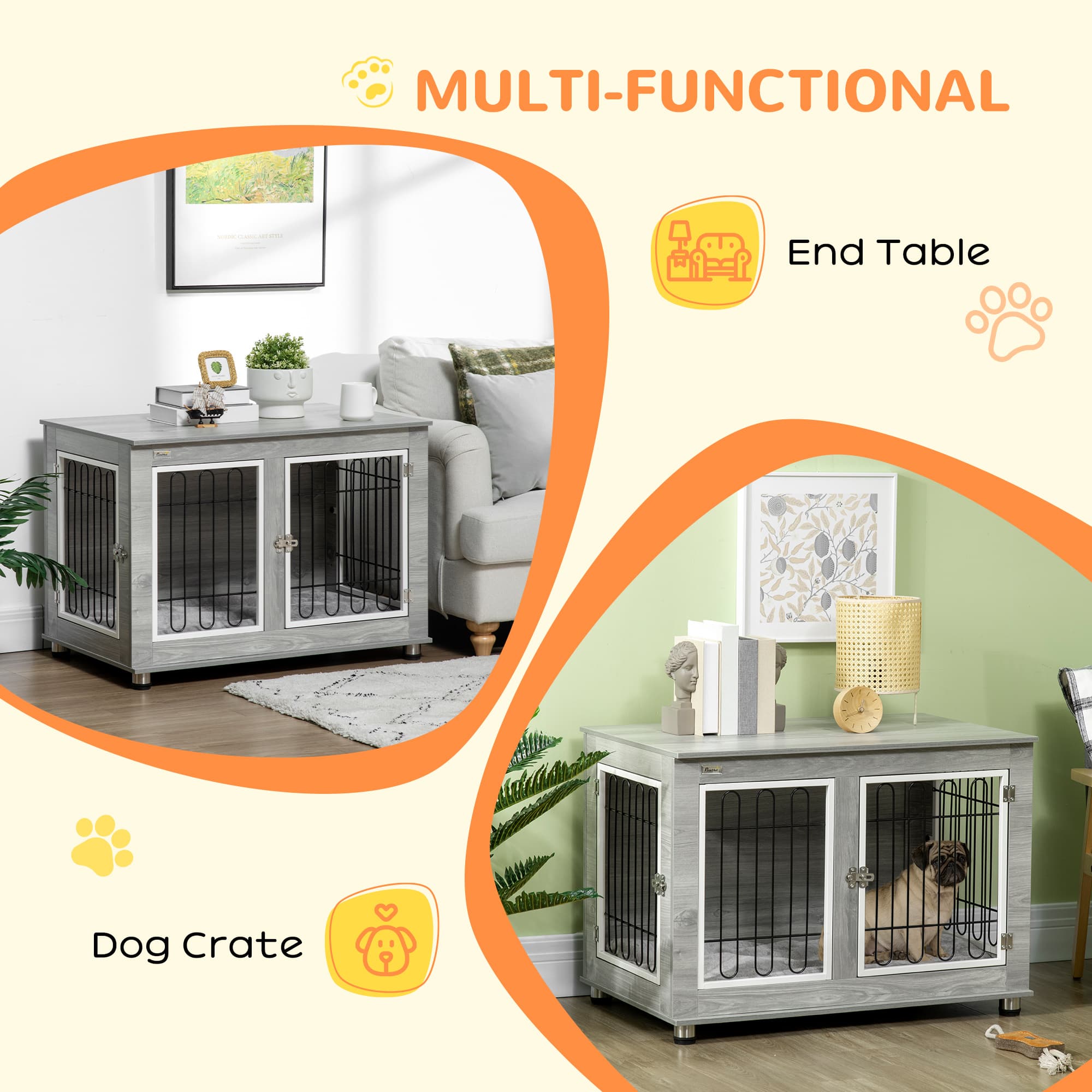 Transform Your Space with the PawHut Dog Crate End Table - image 2