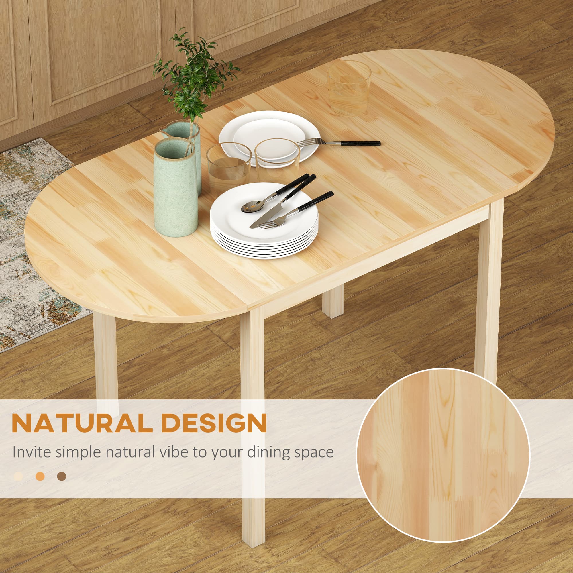 Transform Your Space with this Solid Pine Drop-Leaf Table - image 1