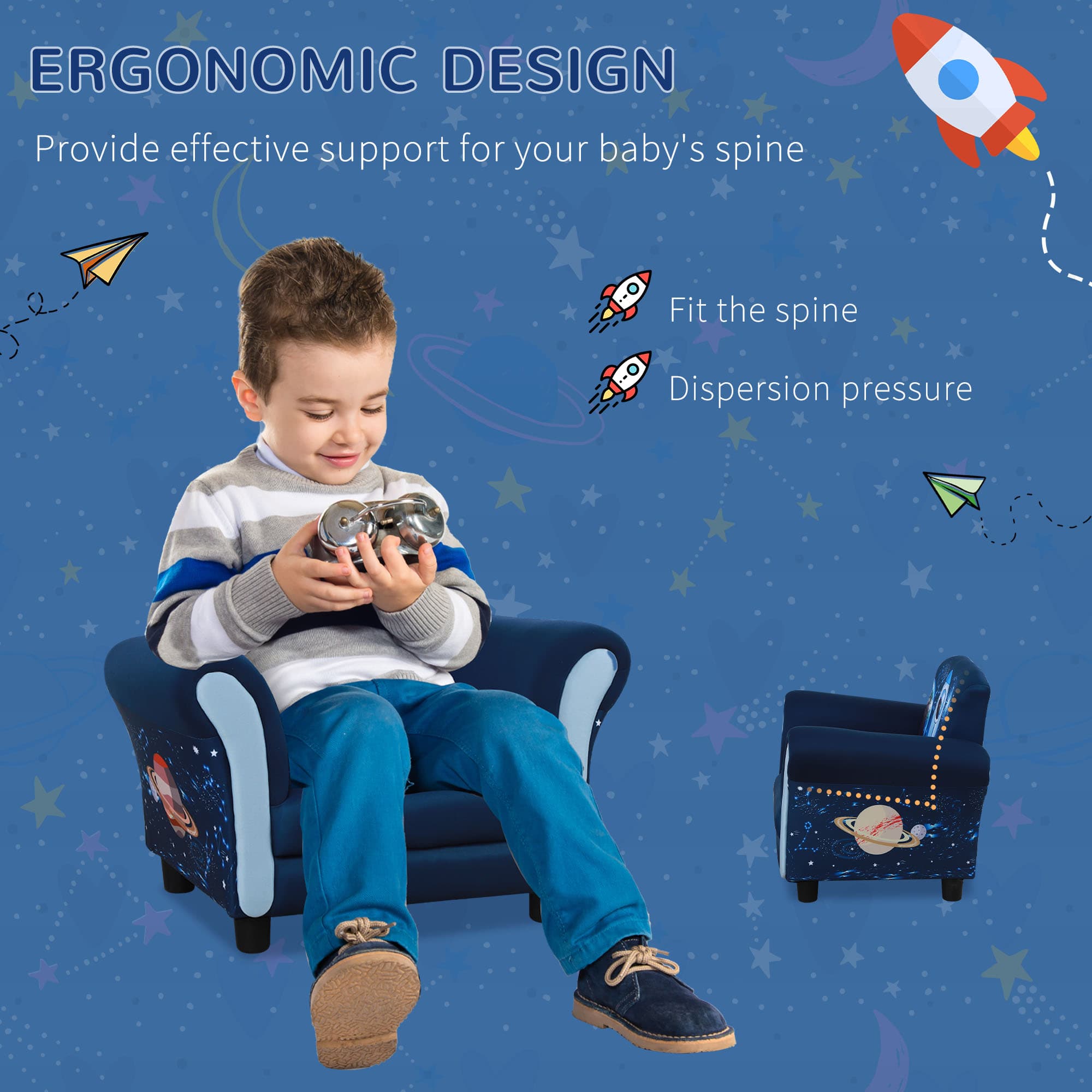 Transform Their Playtime with this Blue Kids Mini Armchair - image 5