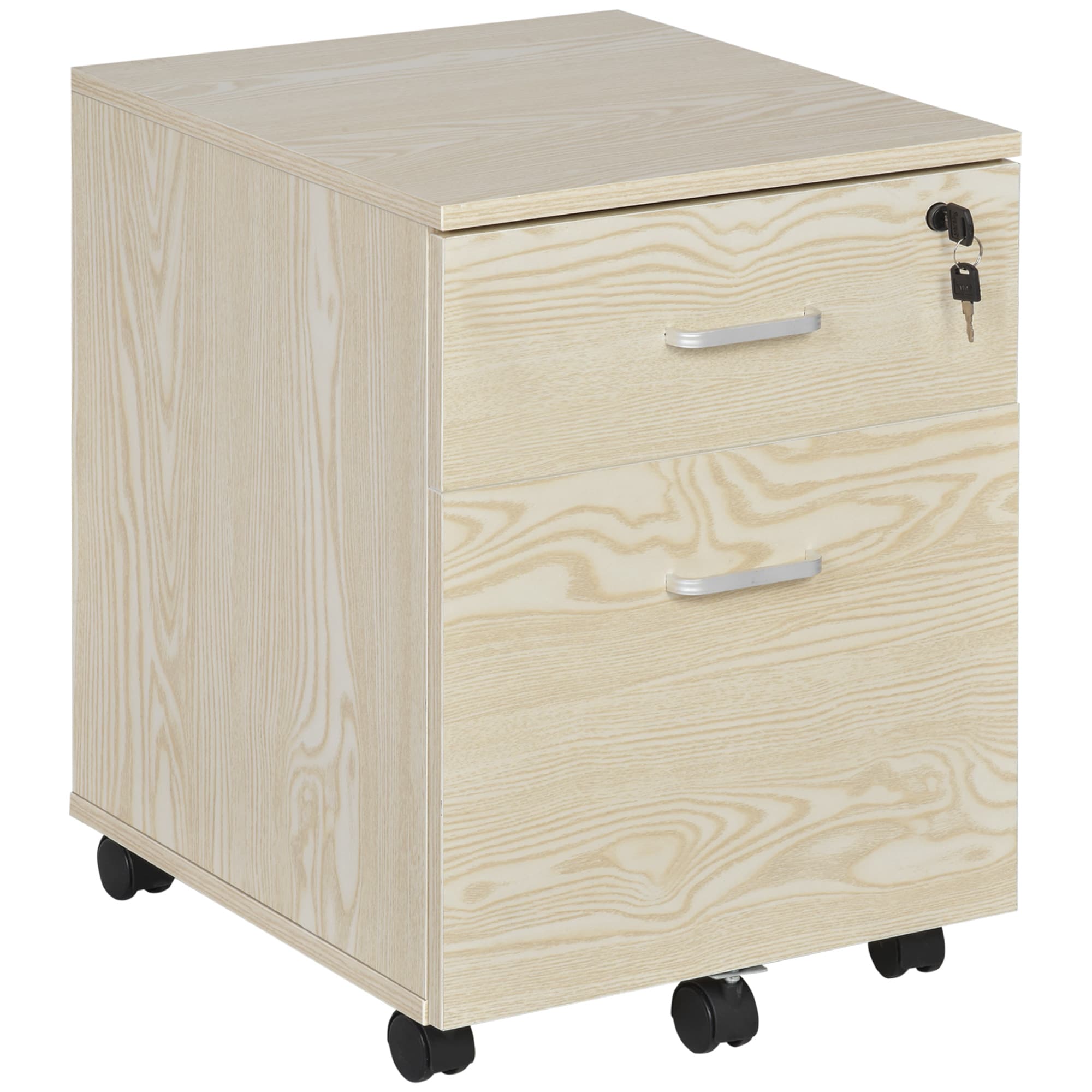 Secure Your Workspace with the Vinsetto Oak Filing Cabinet - Oak