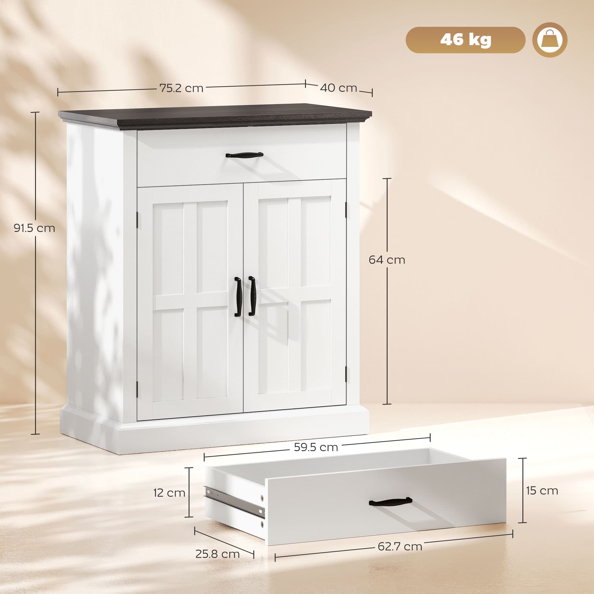Transform Your Space with this White Farmhouse Sideboard - image 2
