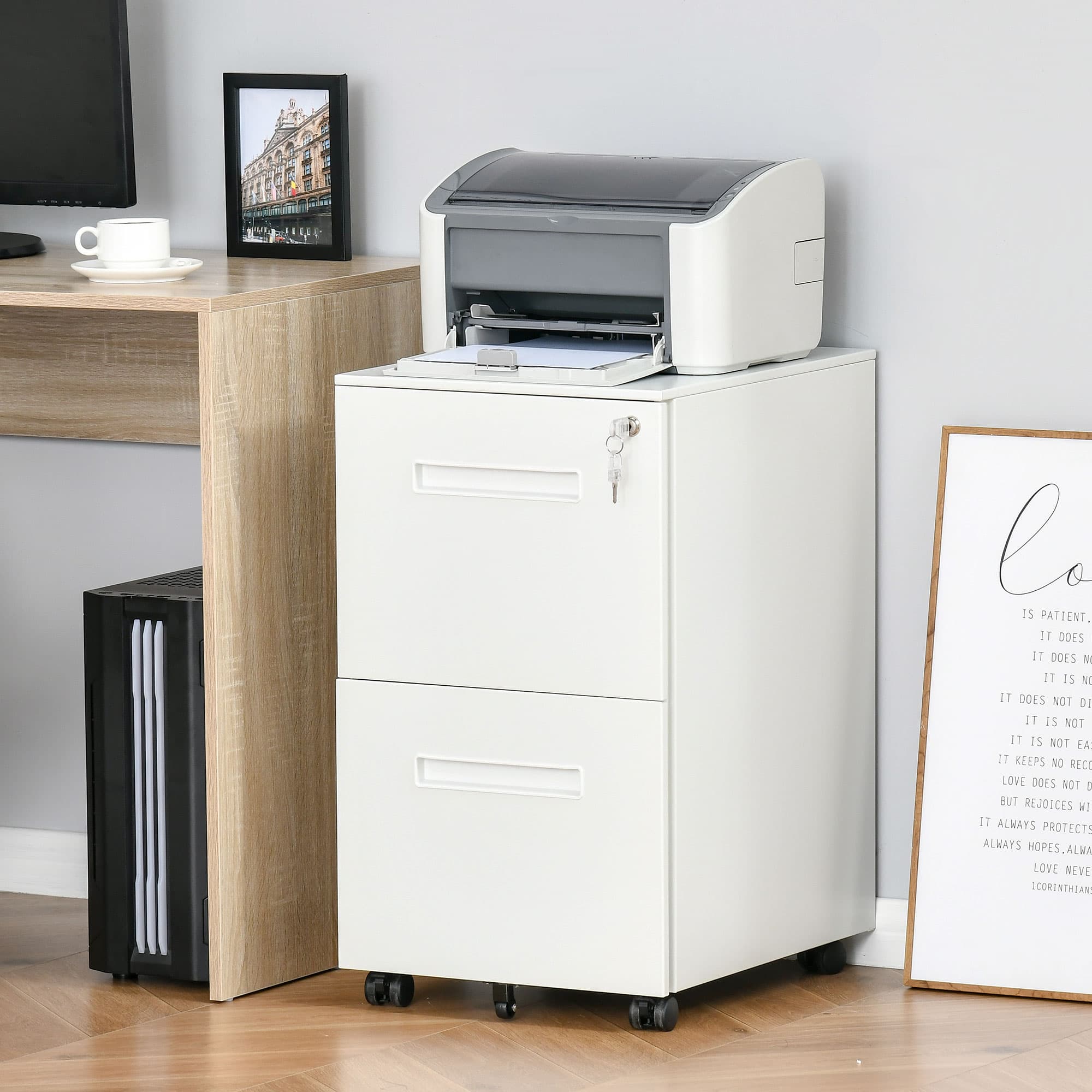 Secure Your Workspace with the Vinsetto Mobile Filing Cabinet - image 1