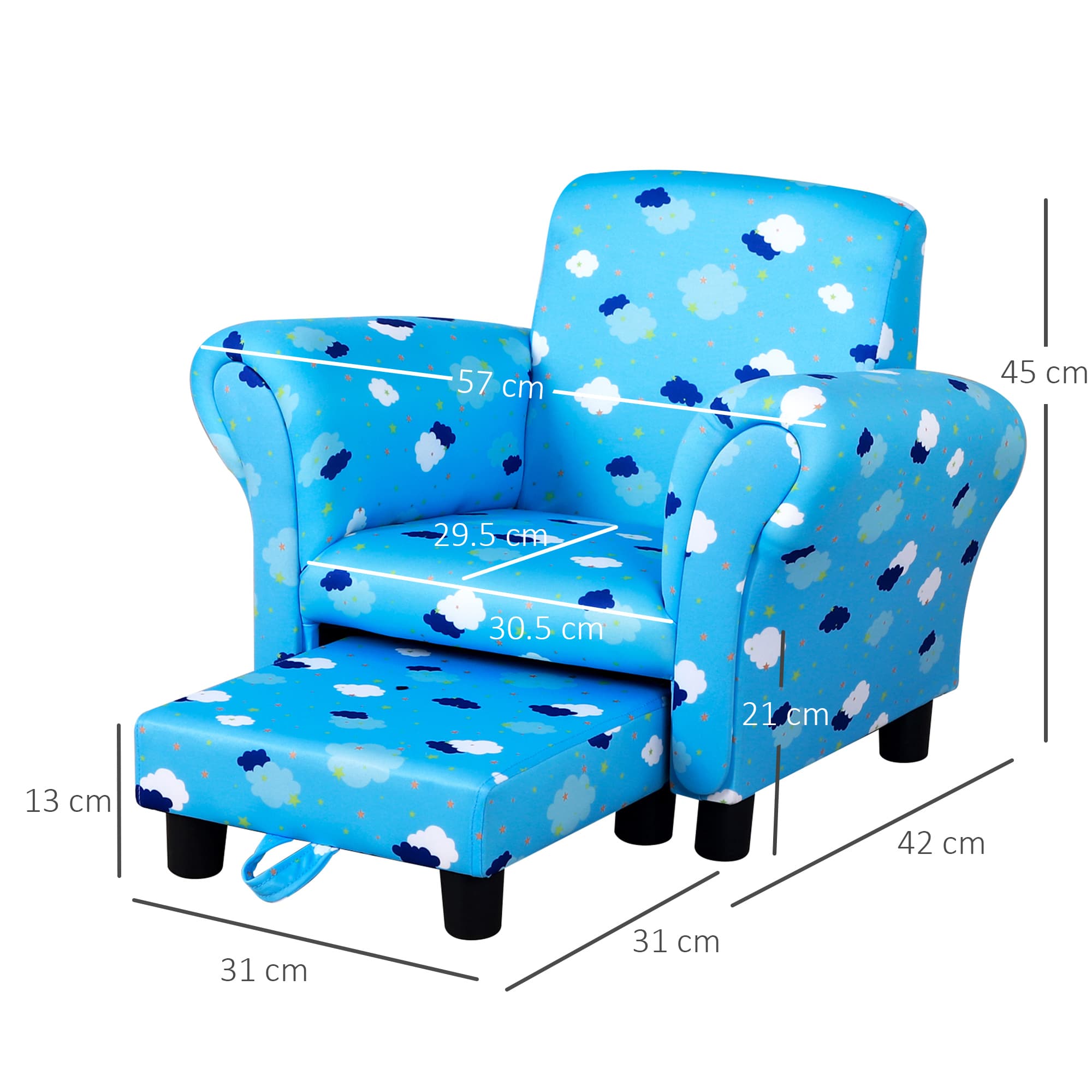 Transform Their Playroom with the Blue Cloud Toddler Armchair - image 4