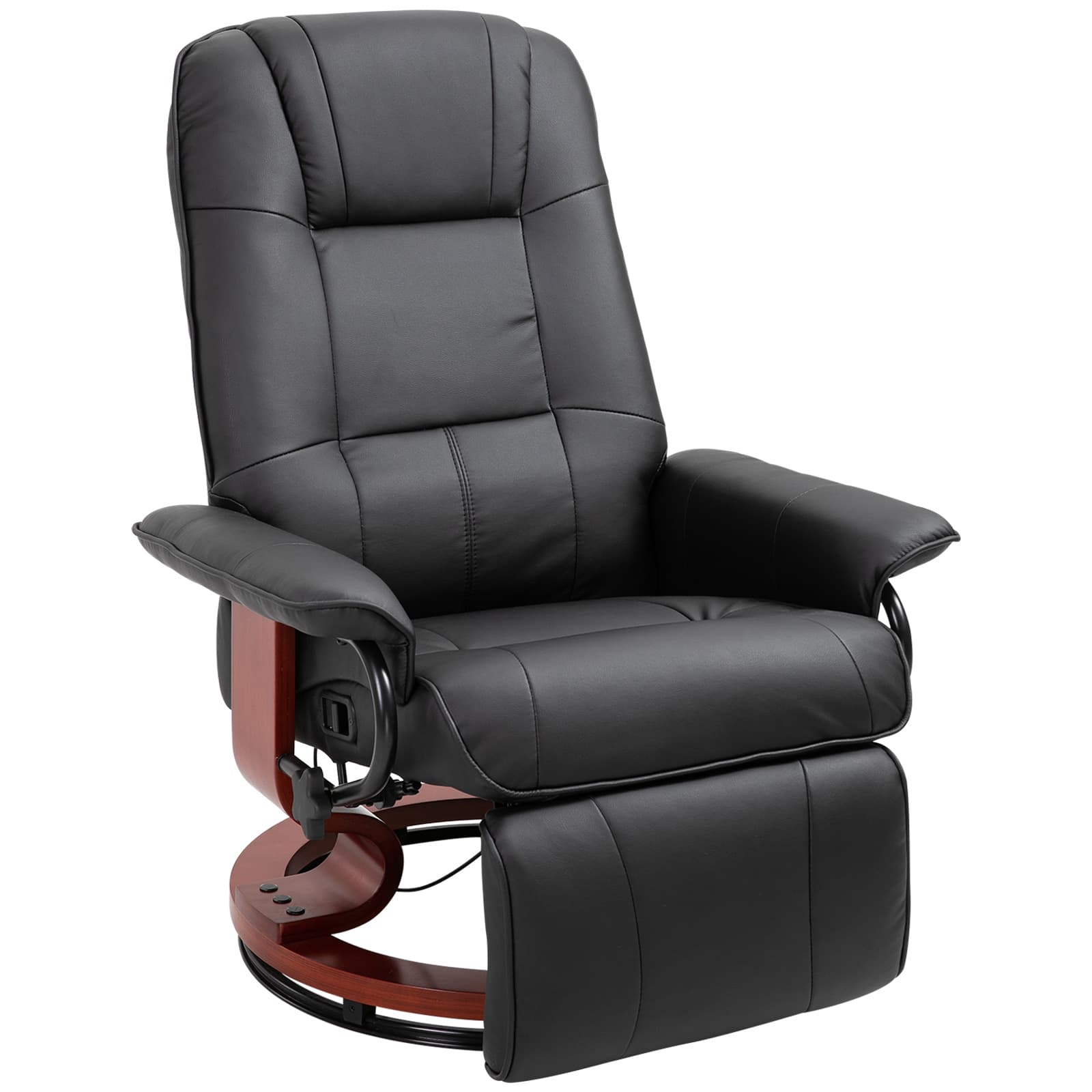 Discover Ultimate Comfort: Black Reclining Swivel Chair
