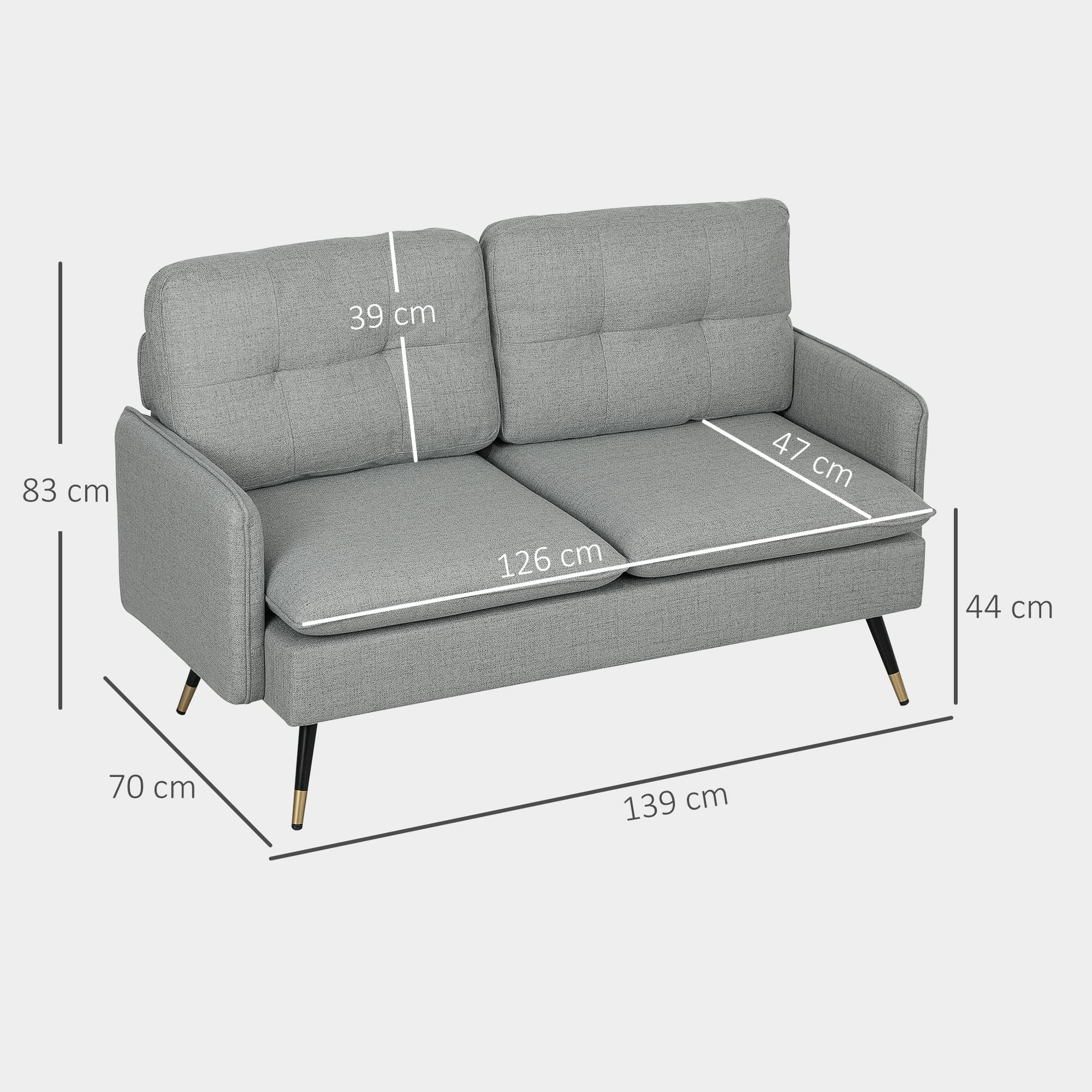 Transform Your Space with this Compact Grey Two Seater Sofa - image 1