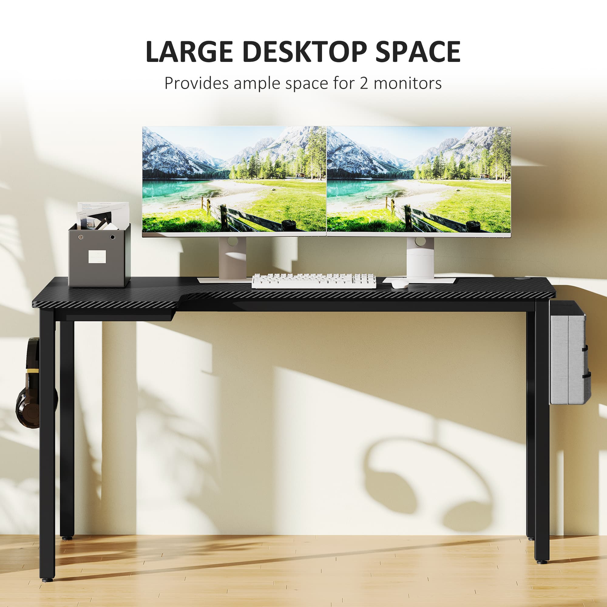 An L-Shaped Gaming Desk With Room for Two Screens and Tidy Cables - image 10
