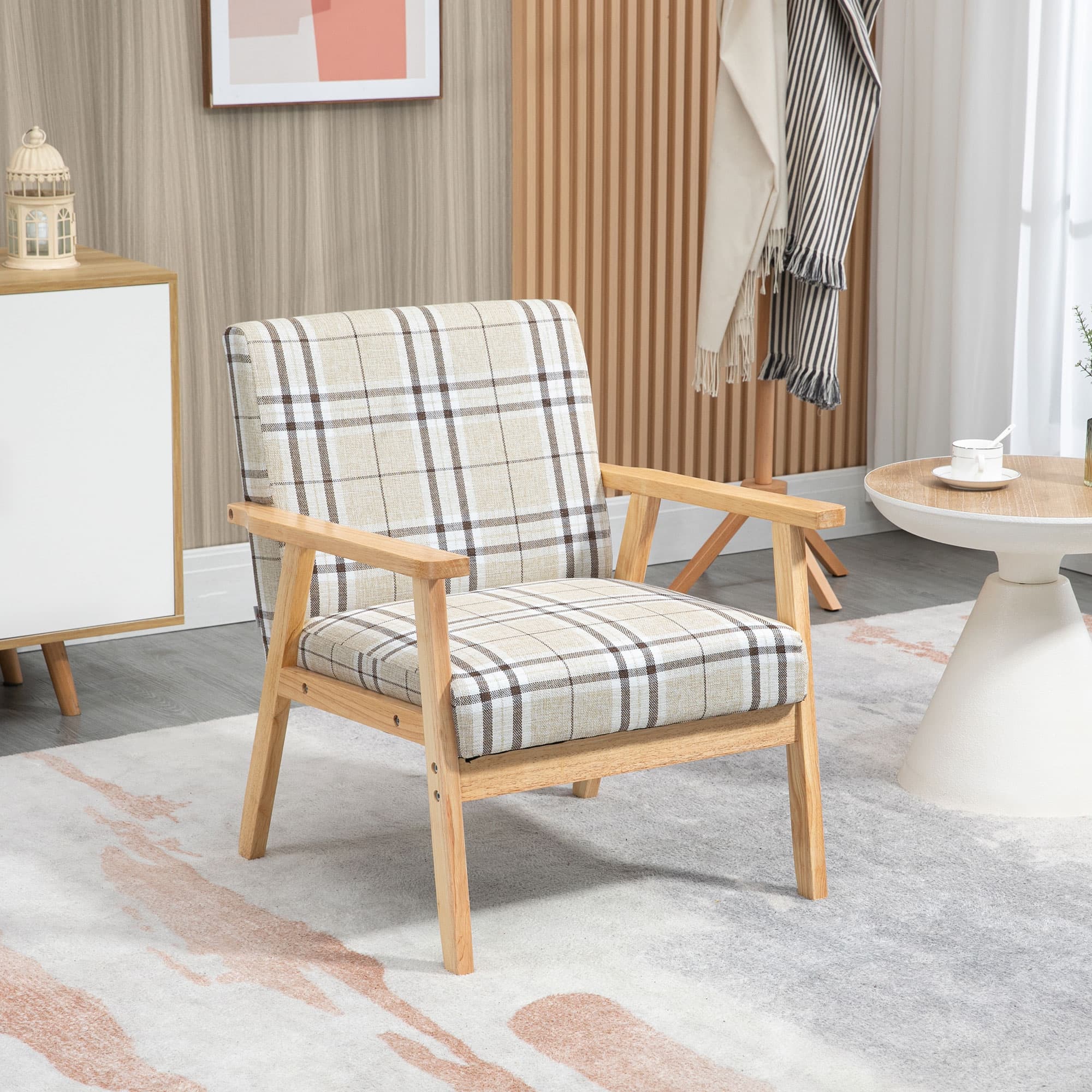 Discover Premium Comfort with this Beige Linen Armchair - image 1