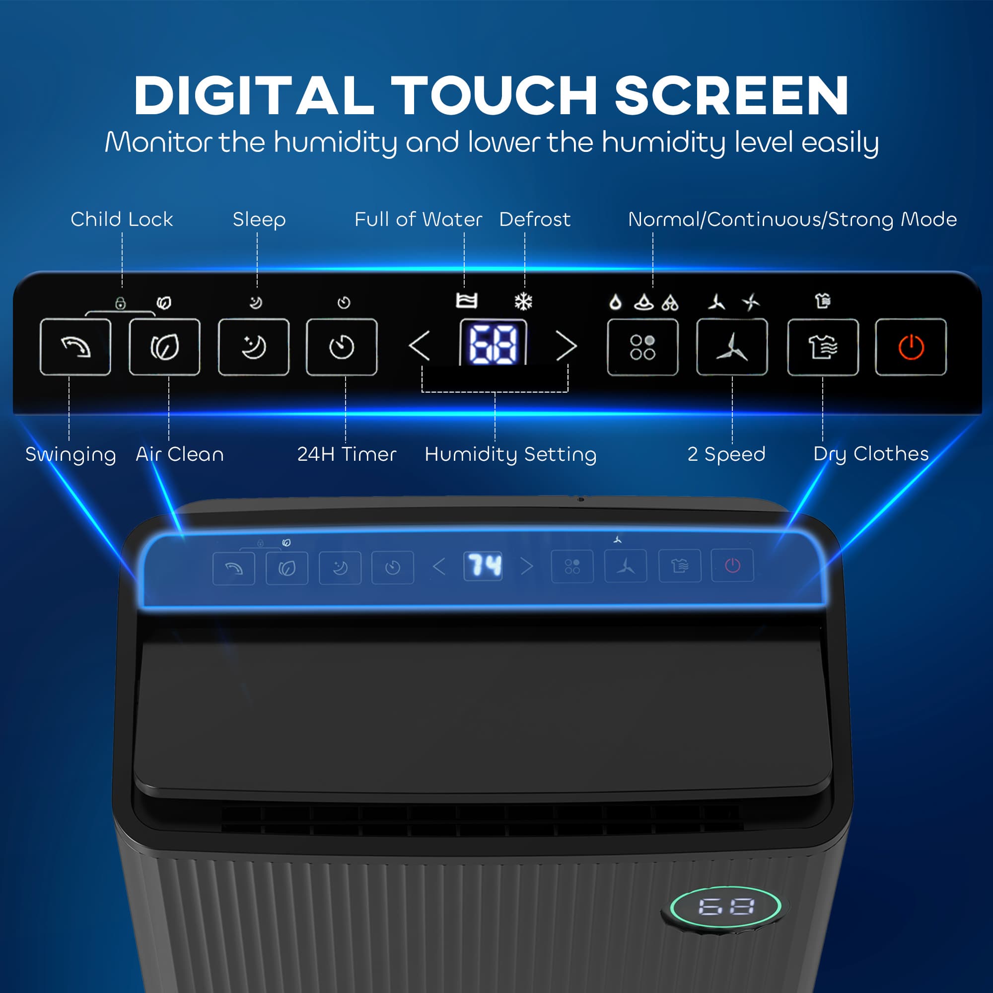 Black Portable Dehumidifier and Air Purifier - image 10