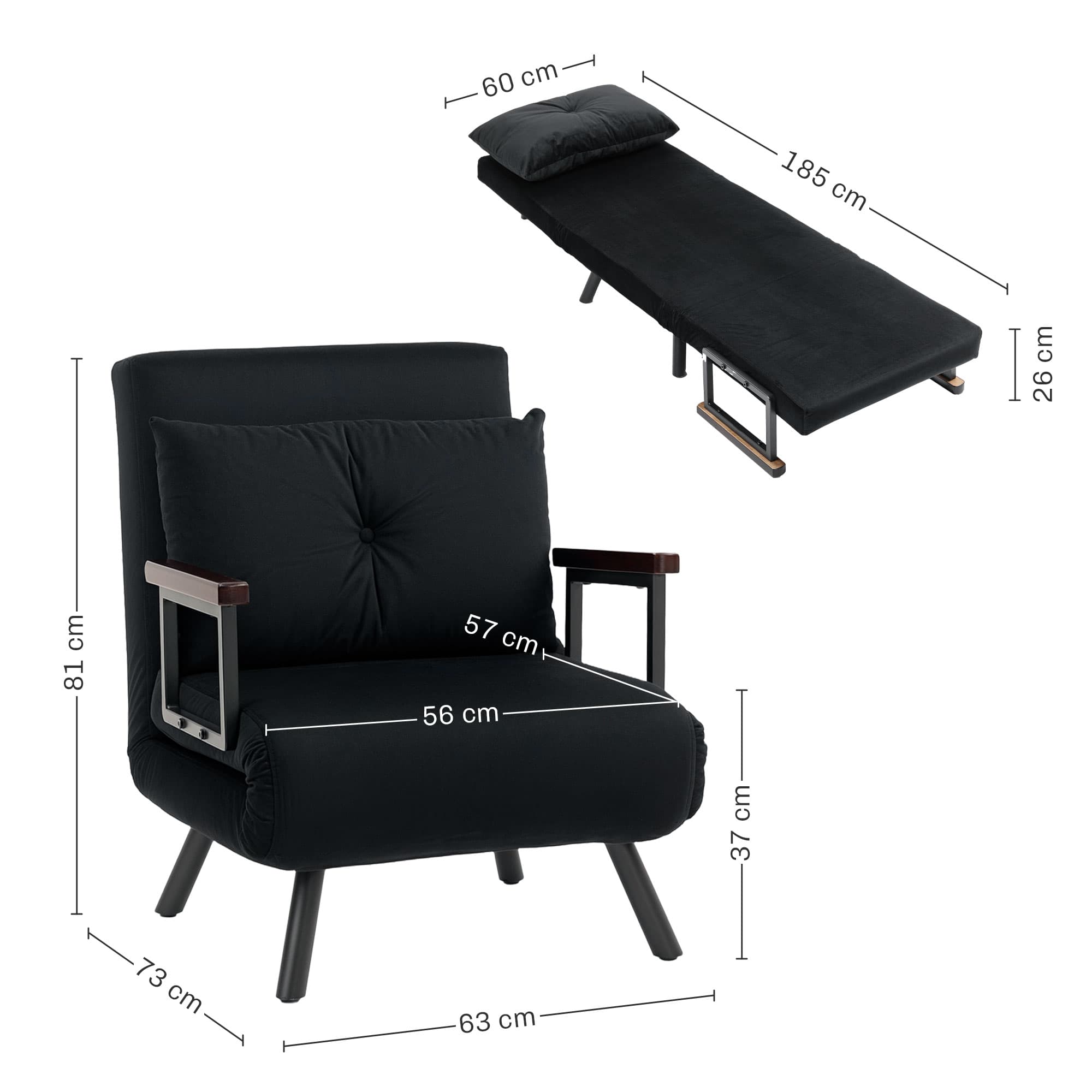 Transform Your Space with this 4-in-1 Velvet Chair Bed - image 1