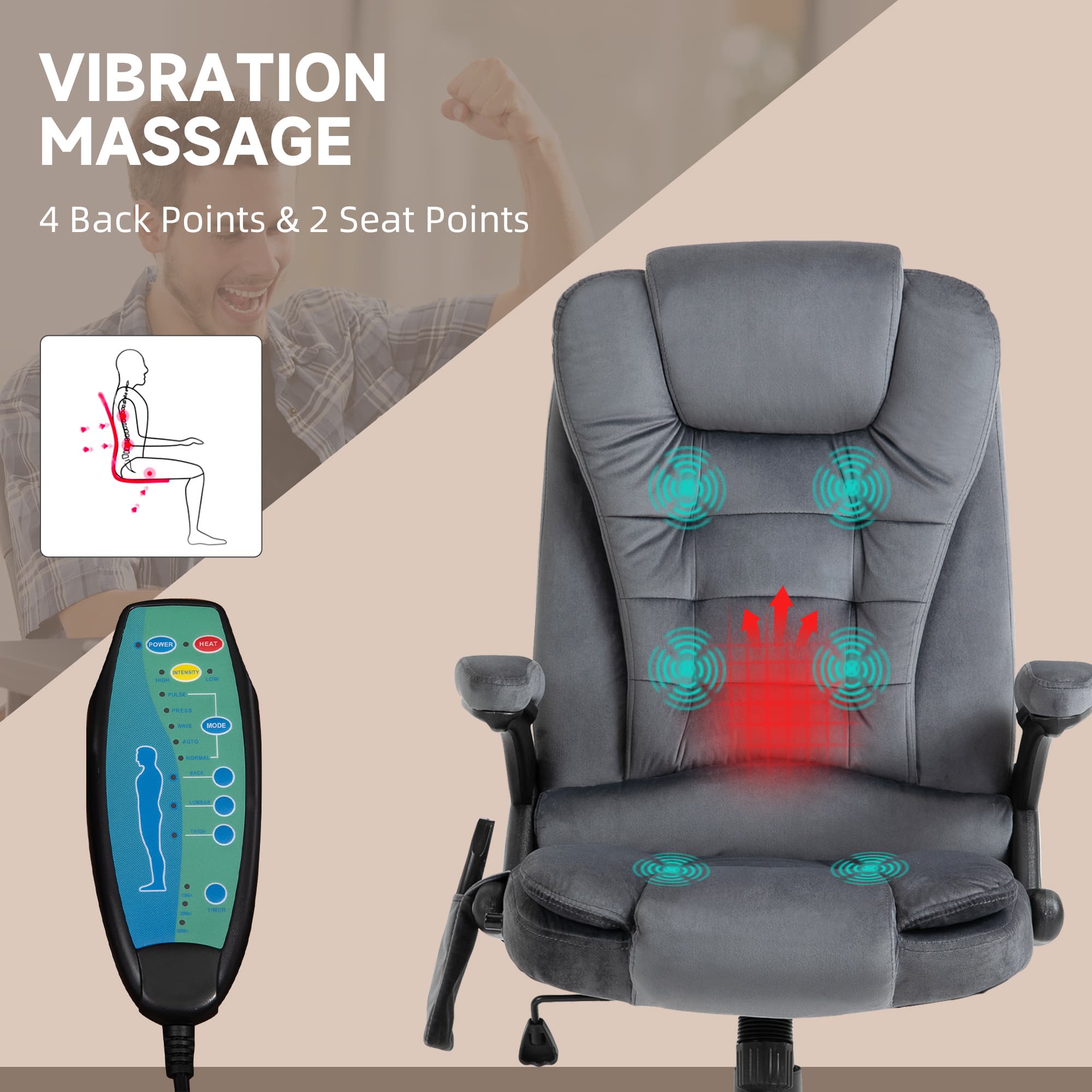 Transform Your Workday with this Heated Massage Office Chair - image 2