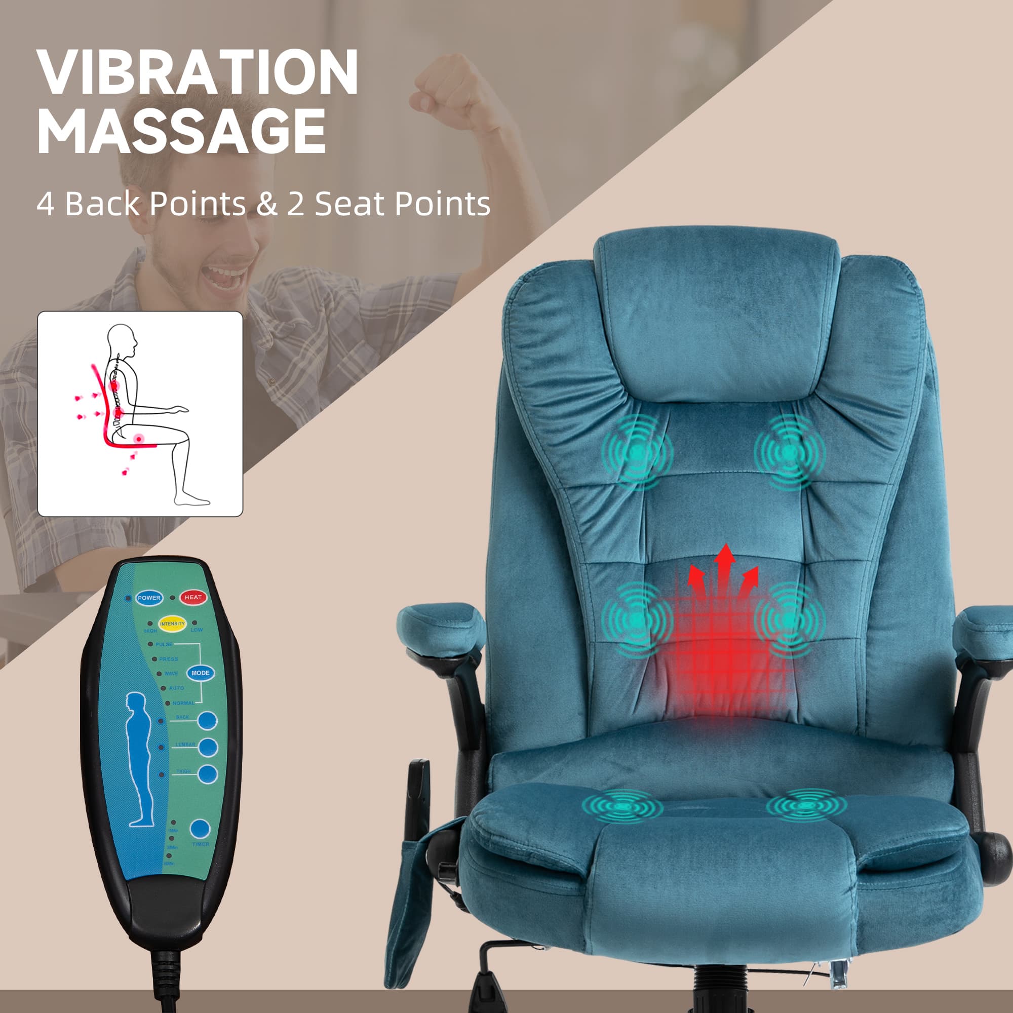 Transform Your Workday with the Vinsetto Heated Massage Chair - image 5