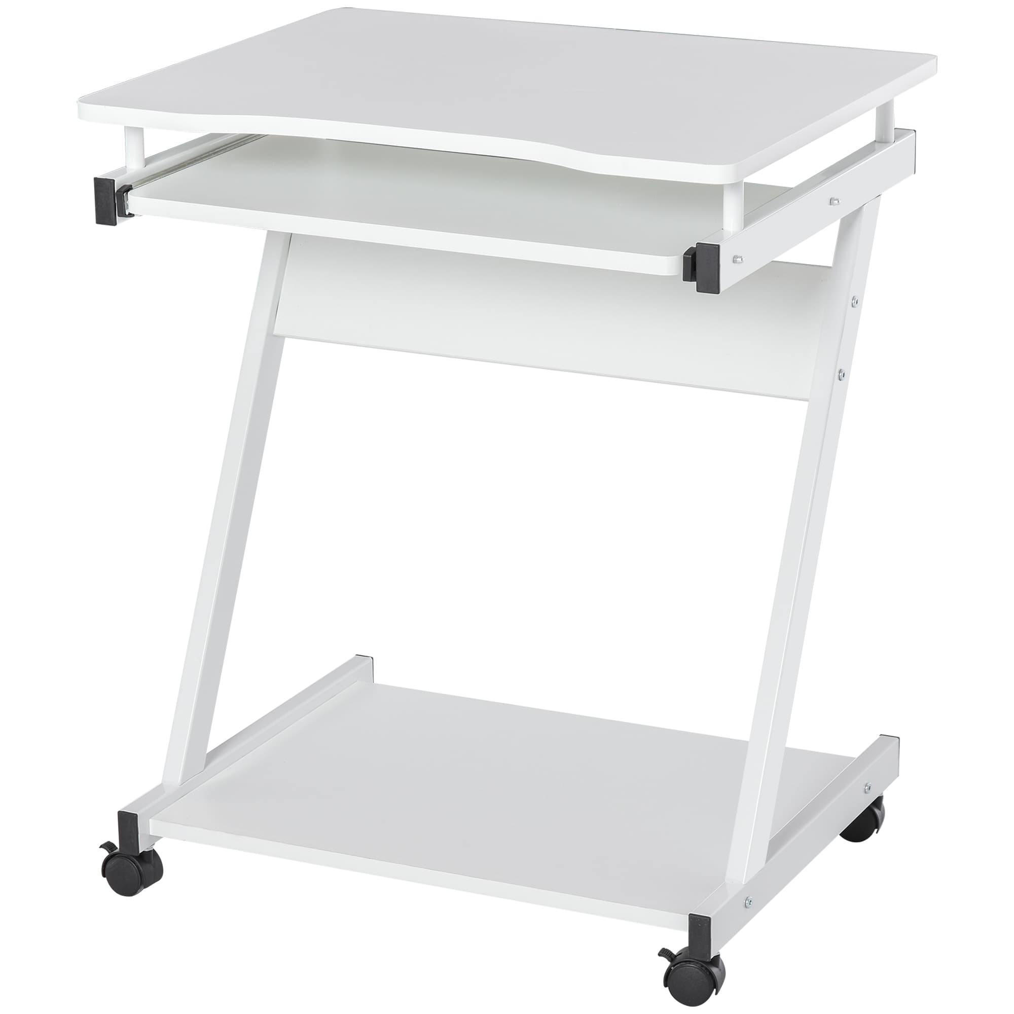 Mobile Z-Frame Home Office Desk with Slide-Out Keyboard Tray - image 6