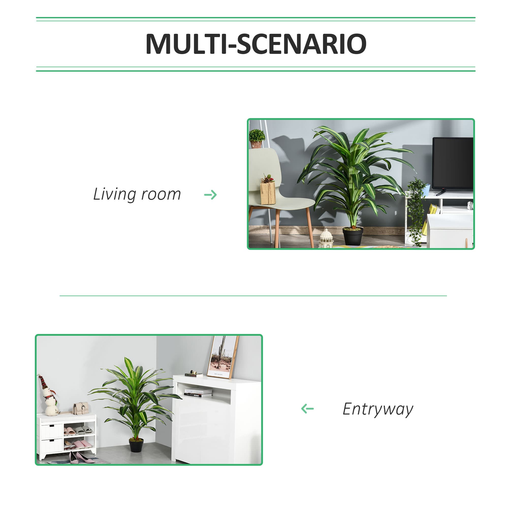 Artificial Dracaena Plant in Pot for Indoor Greenery - image 2