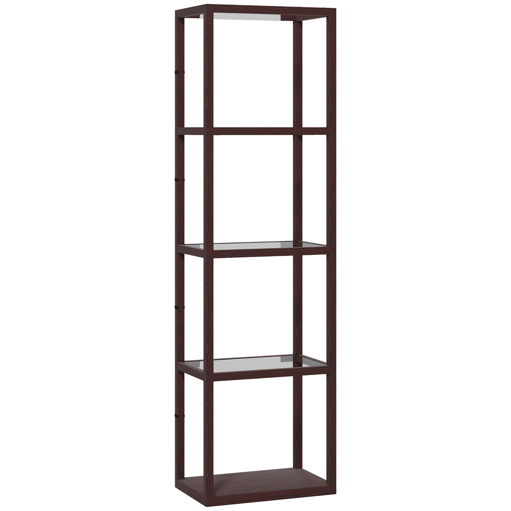 Transform Your Space with this Dimmable Shelf Floor Lamp - Dark brown